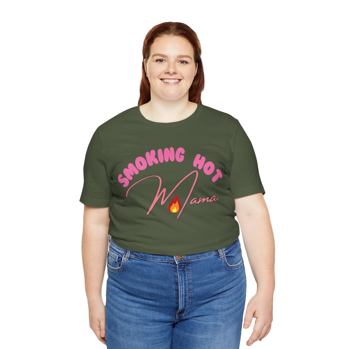Moms T-Shirt Smoking Hot Mama Shirt Mother's Day Gift Perfect Gift Simple Shirt Stylish Shirt Mama Vibe Cool Mom Shirt Family Shirt Mom Vibe