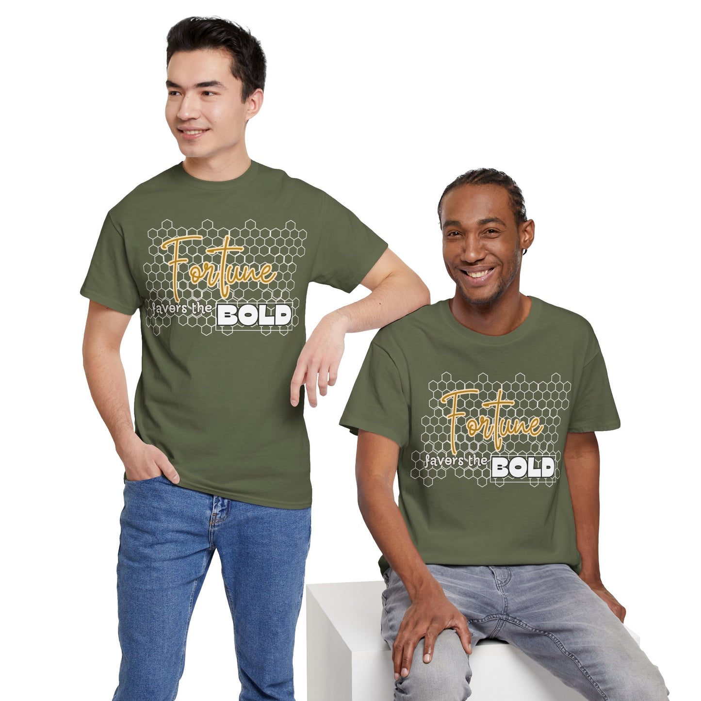Fortune Favors the Bold Unisex Cotton Tee Bold Shirt Self Reminder Shirt Favor Shirt Work Hard Shirt Work for Future Shirt Mindset Shirt