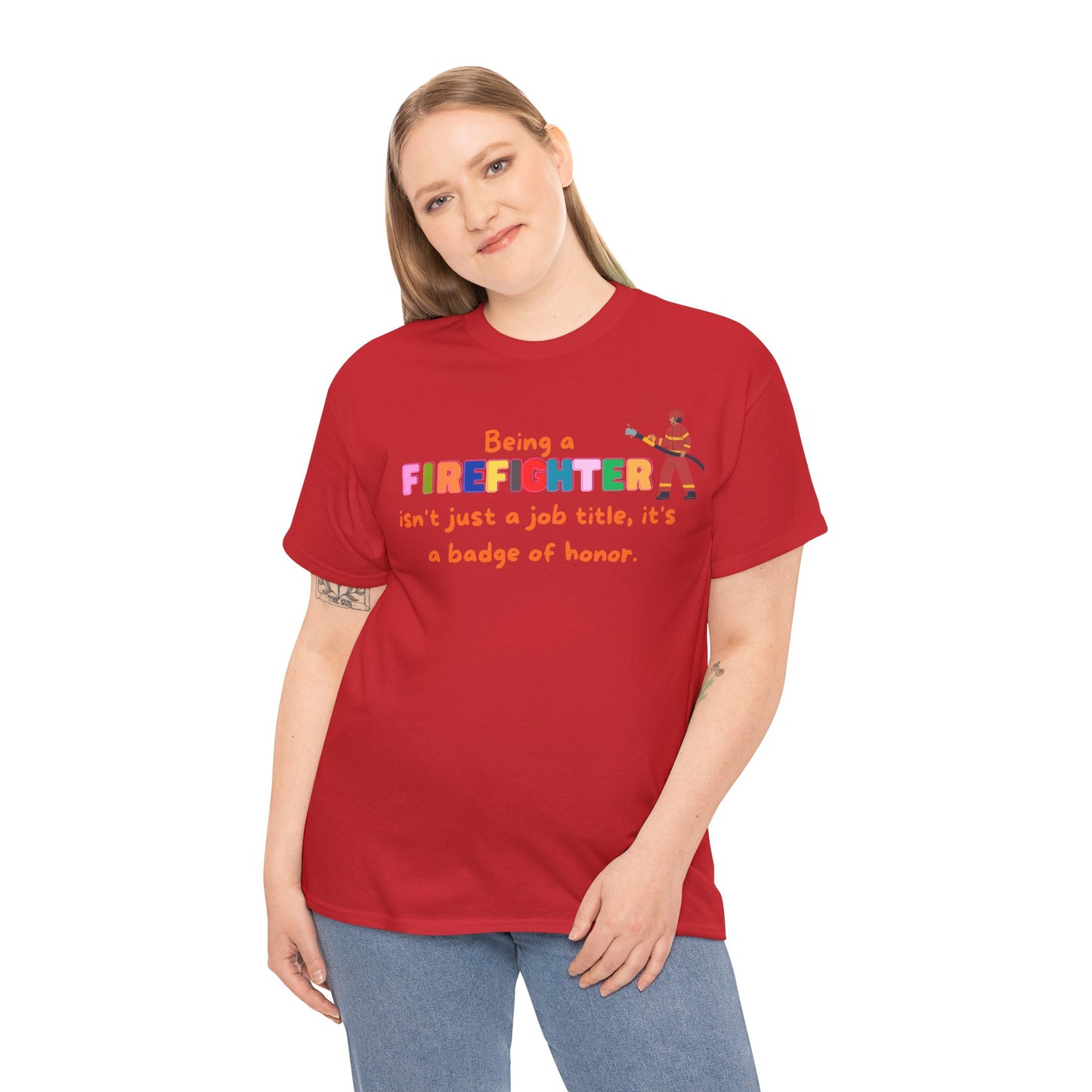 Firefightert Badge of Honor T-Shirt, Profession Badge of Honor Shirt Firefighter Shirt Firefighter Day Shirt Perfect Gift for Firefighter