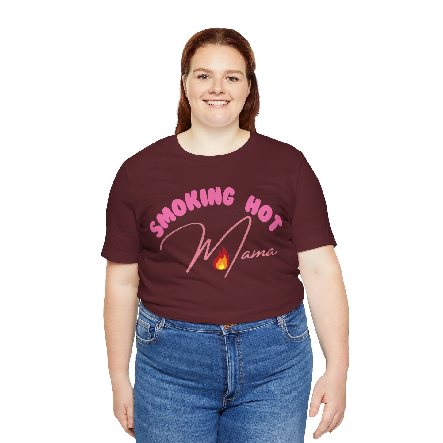 Moms T-Shirt Smoking Hot Mama Shirt Mother's Day Gift Perfect Gift Simple Shirt Stylish Shirt Mama Vibe Cool Mom Shirt Family Shirt Mom Vibe