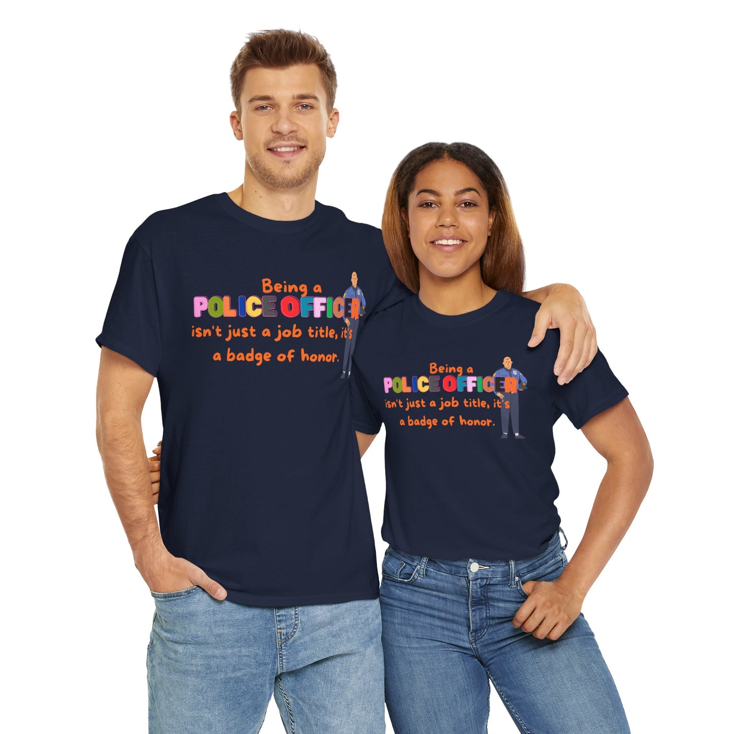 Police Officer Badge of Honor T-Shirt, Profession Badge of Honor Shirt Police Shirt Police Day Shirt Perfect Gift for Police Hero Shirt
