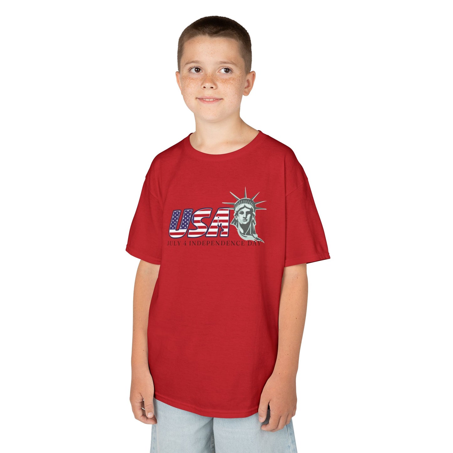 Kids' July 4 Independence Day T-Shirt - Celebrating Freedom Kids Shirt for Independence Day Kids Freedom Shirt Kids Shirt for July 4 Stylis