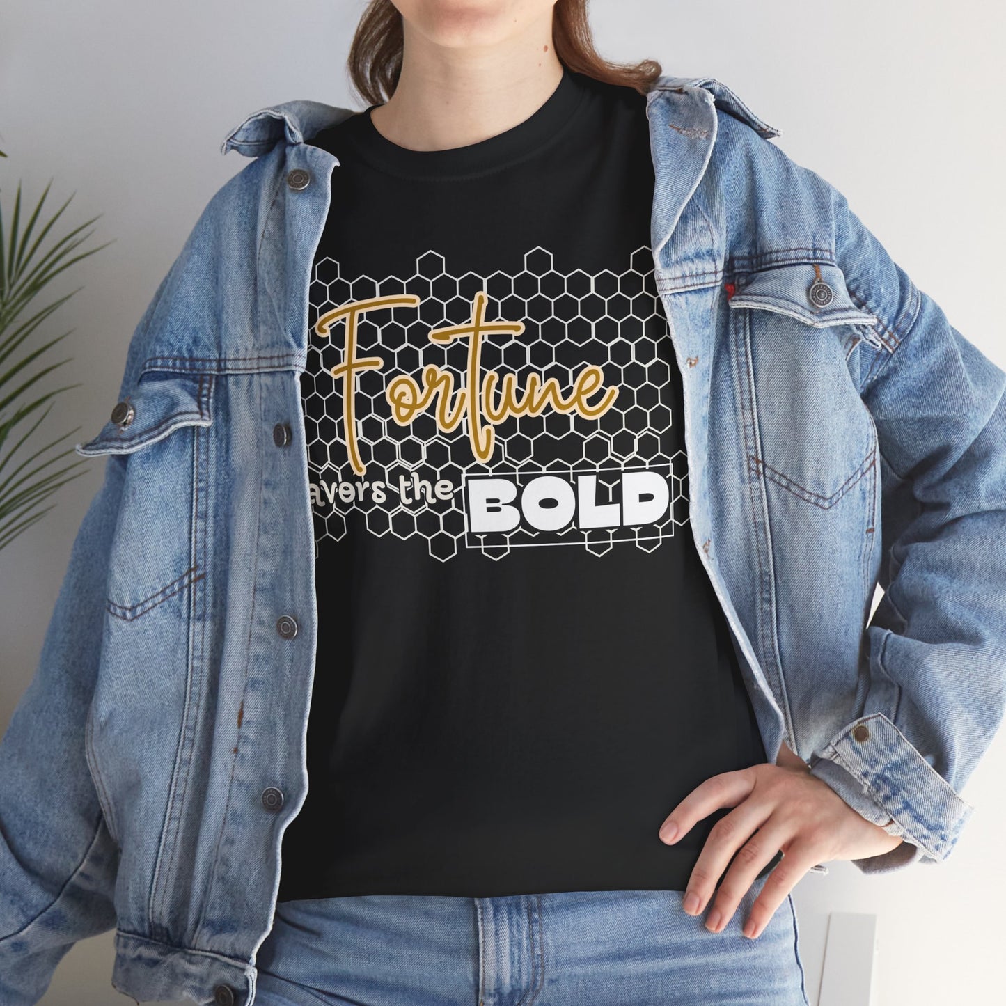 Fortune Favors the Bold Unisex Cotton Tee Bold Shirt Self Reminder Shirt Favor Shirt Work Hard Shirt Work for Future Shirt Mindset Shirt