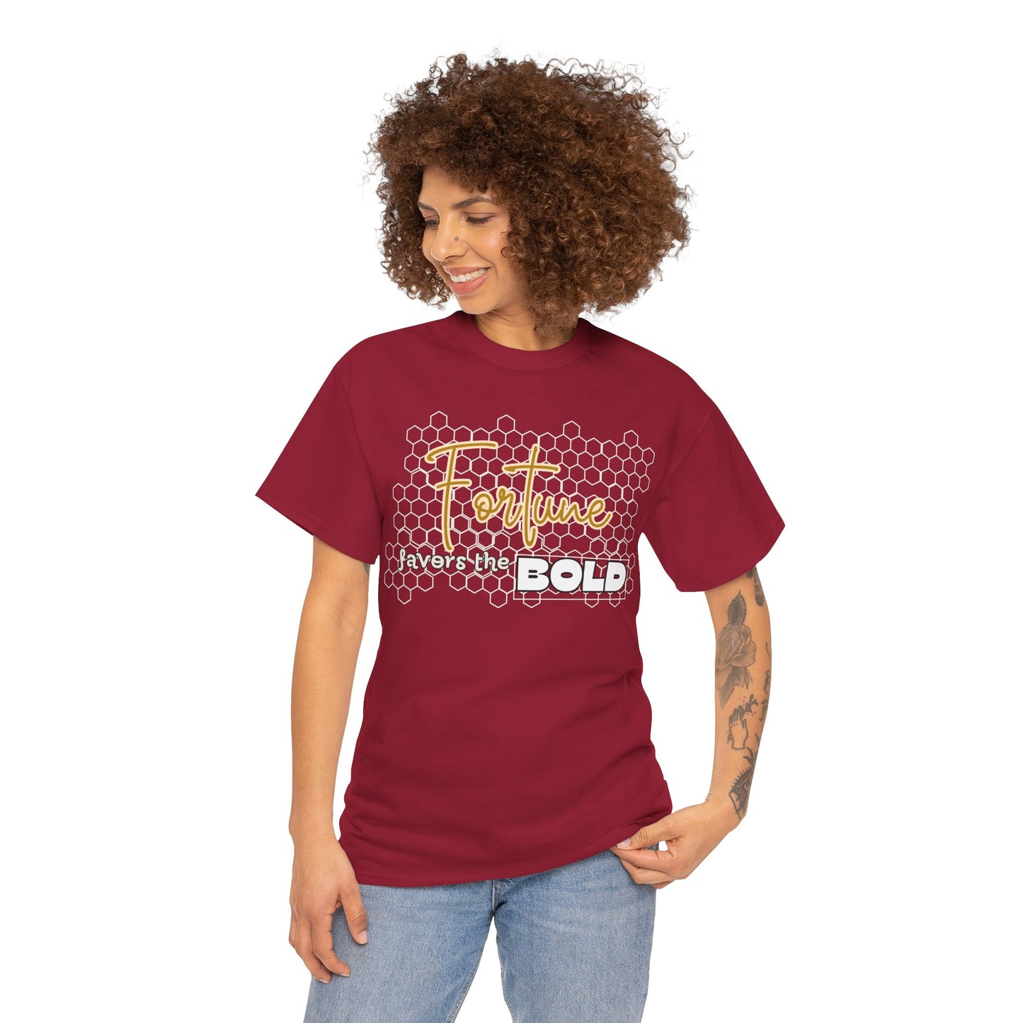 Fortune Favors the Bold Unisex Cotton Tee Bold Shirt Self Reminder Shirt Favor Shirt Work Hard Shirt Work for Future Shirt Mindset Shirt