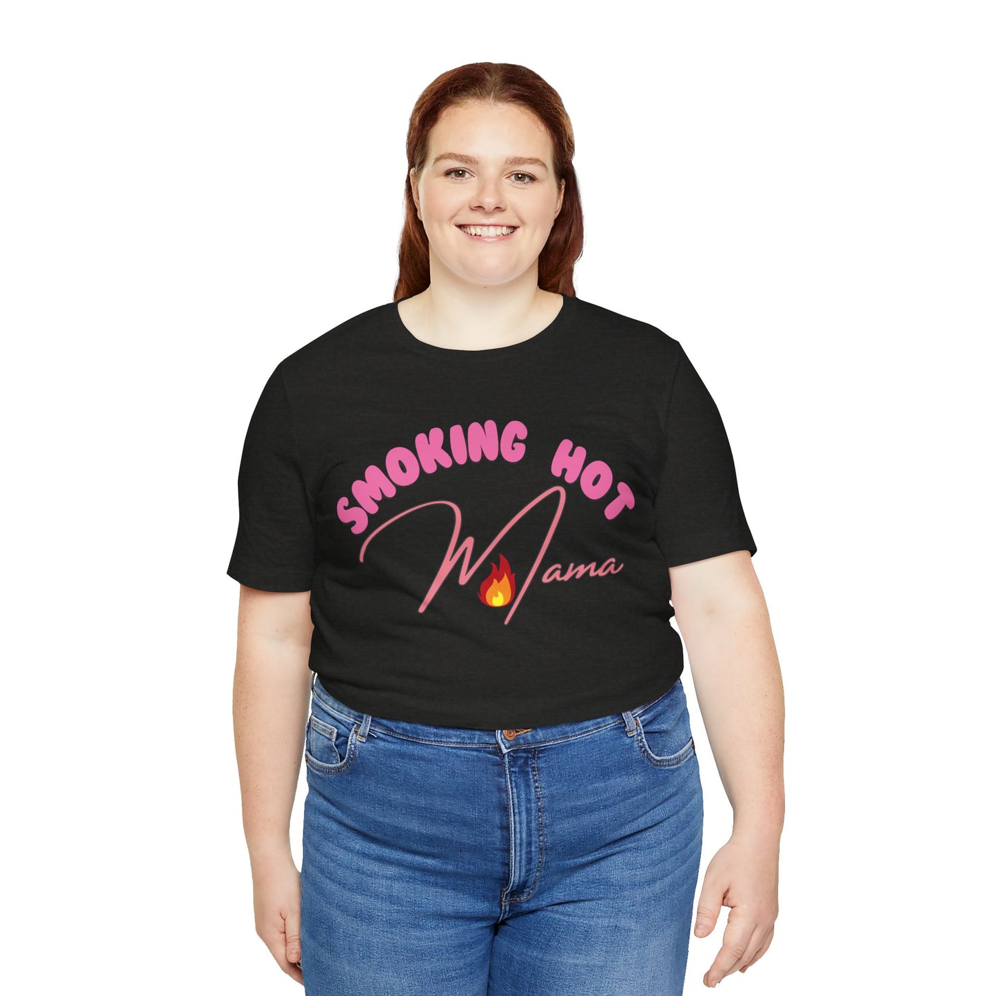 Moms T-Shirt Smoking Hot Mama Shirt Mother's Day Gift Perfect Gift Simple Shirt Stylish Shirt Mama Vibe Cool Mom Shirt Family Shirt Mom Vibe