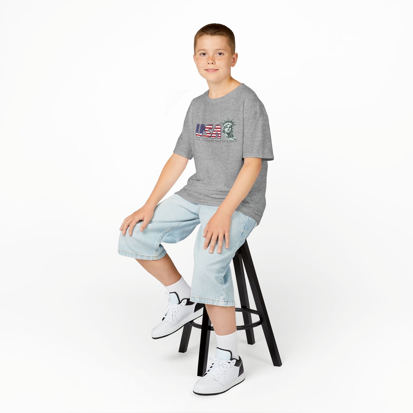 Kids' July 4 Independence Day T-Shirt - Celebrating Freedom Kids Shirt for Independence Day Kids Freedom Shirt Kids Shirt for July 4 Stylis
