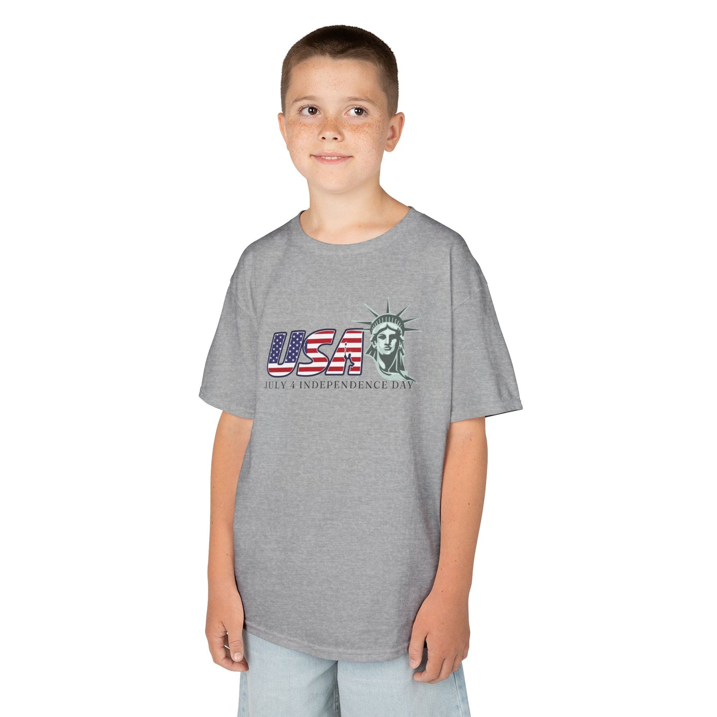 Kids' July 4 Independence Day T-Shirt - Celebrating Freedom Kids Shirt for Independence Day Kids Freedom Shirt Kids Shirt for July 4 Stylis