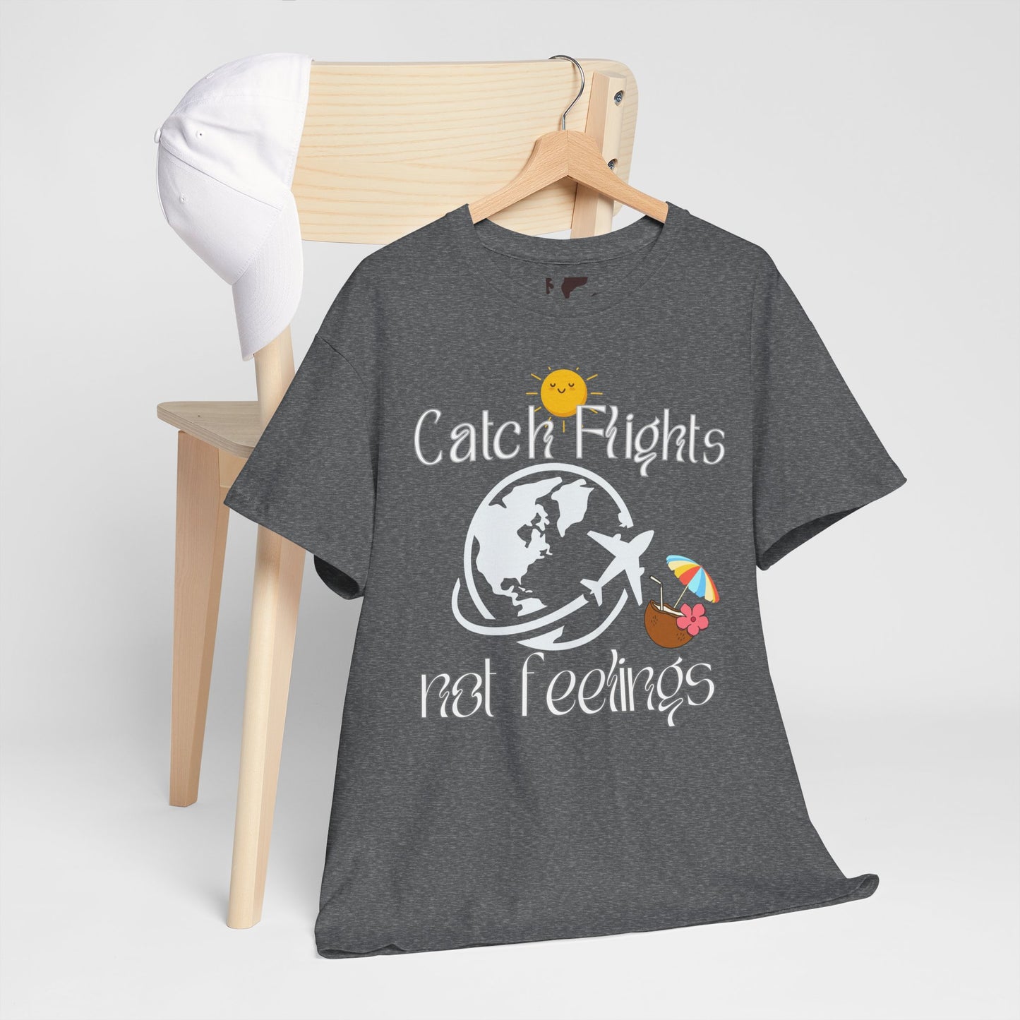 Catch Flights Not Feelings T-shirt Unisex Shirt Summer Shirt Airport Shirt Summer Vibe Shirt Trendy Summer Shirt Viral Summer Shirt Unisex
