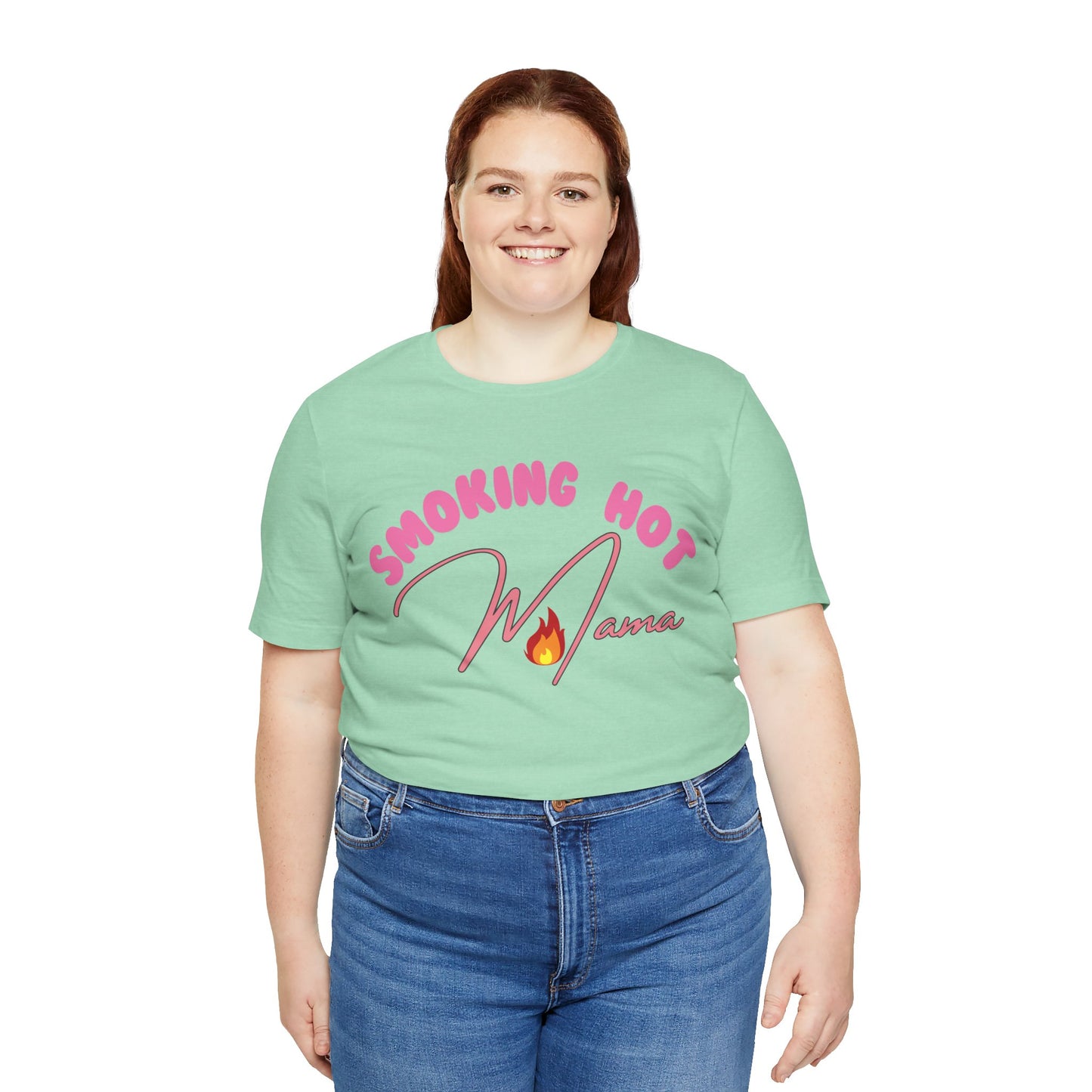 Moms T-Shirt Smoking Hot Mama Shirt Mother's Day Gift Perfect Gift Simple Shirt Stylish Shirt Mama Vibe Cool Mom Shirt Family Shirt Mom Vibe
