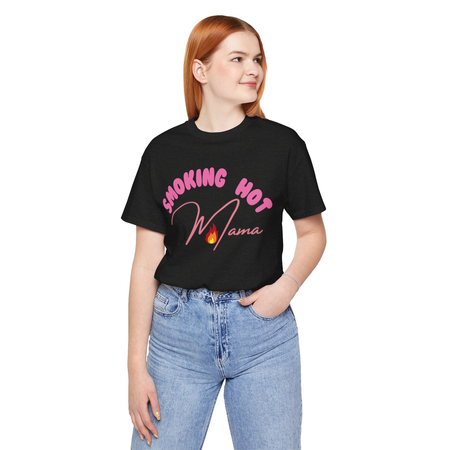 Moms T-Shirt Smoking Hot Mama Shirt Mother's Day Gift Perfect Gift Simple Shirt Stylish Shirt Mama Vibe Cool Mom Shirt Family Shirt Mom Vibe
