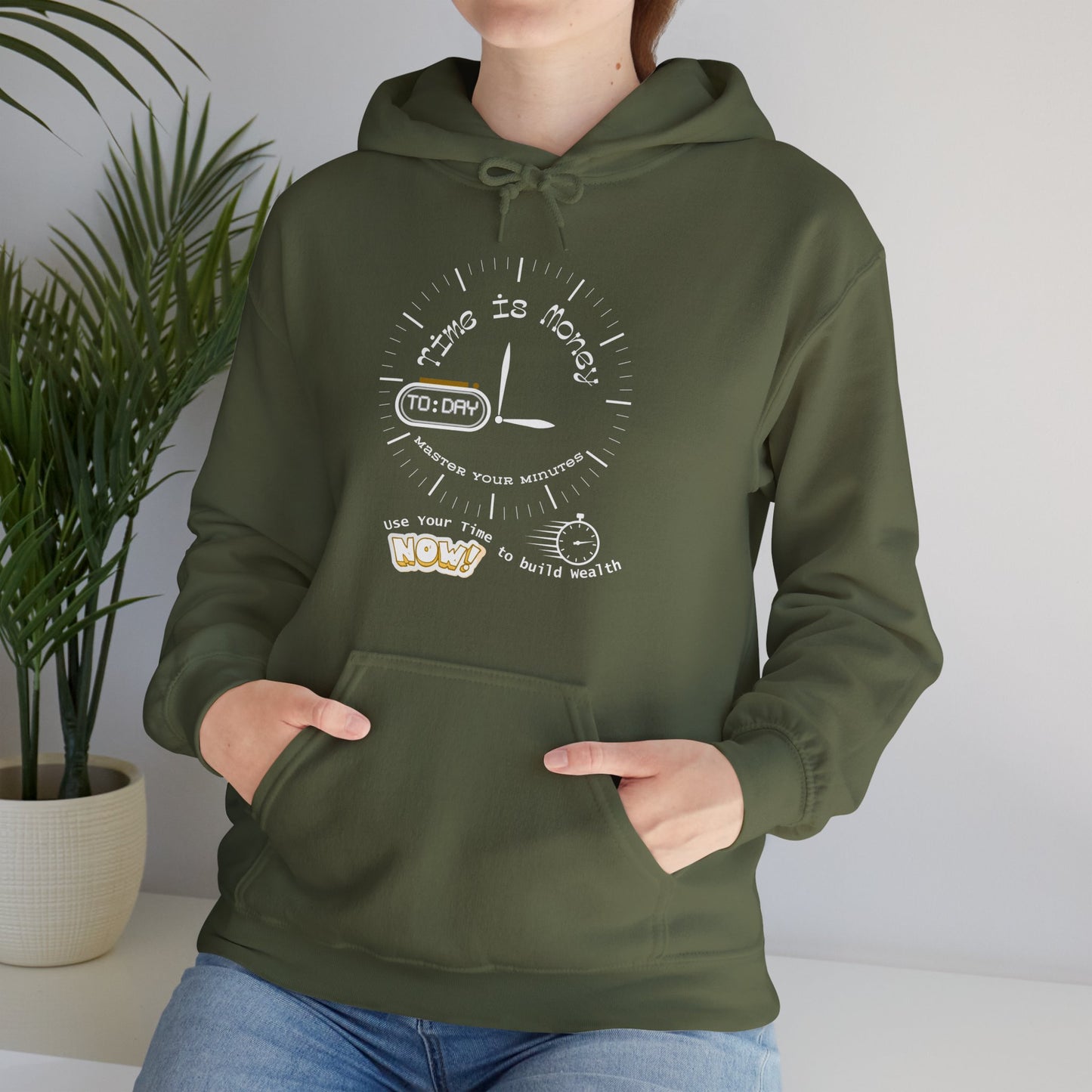 Time is Money: Master your Minutes Unisex Hooded Sweatshirt, Perfect Gift Hoodie, Time is Gold Hoodie, Perfect Time Hoodie, Inspired Hoodie