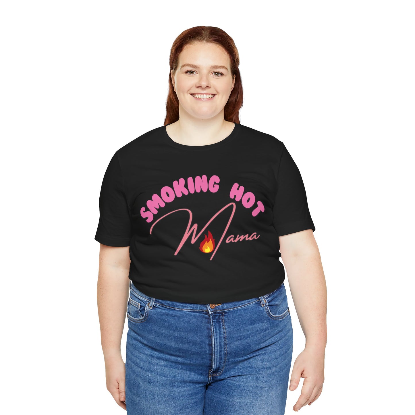 Moms T-Shirt Smoking Hot Mama Shirt Mother's Day Gift Perfect Gift Simple Shirt Stylish Shirt Mama Vibe Cool Mom Shirt Family Shirt Mom Vibe