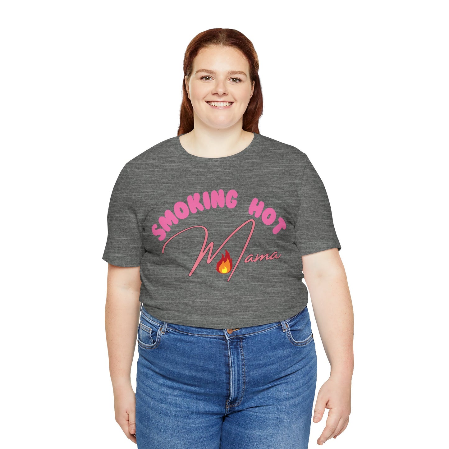 Moms T-Shirt Smoking Hot Mama Shirt Mother's Day Gift Perfect Gift Simple Shirt Stylish Shirt Mama Vibe Cool Mom Shirt Family Shirt Mom Vibe