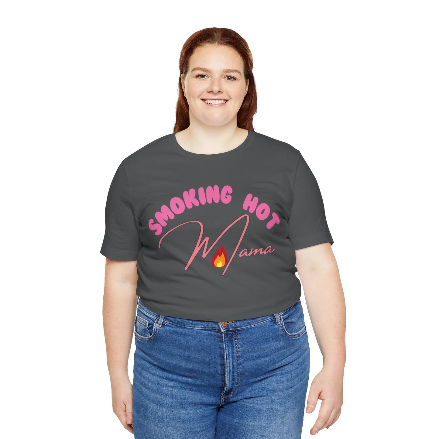 Moms T-Shirt Smoking Hot Mama Shirt Mother's Day Gift Perfect Gift Simple Shirt Stylish Shirt Mama Vibe Cool Mom Shirt Family Shirt Mom Vibe