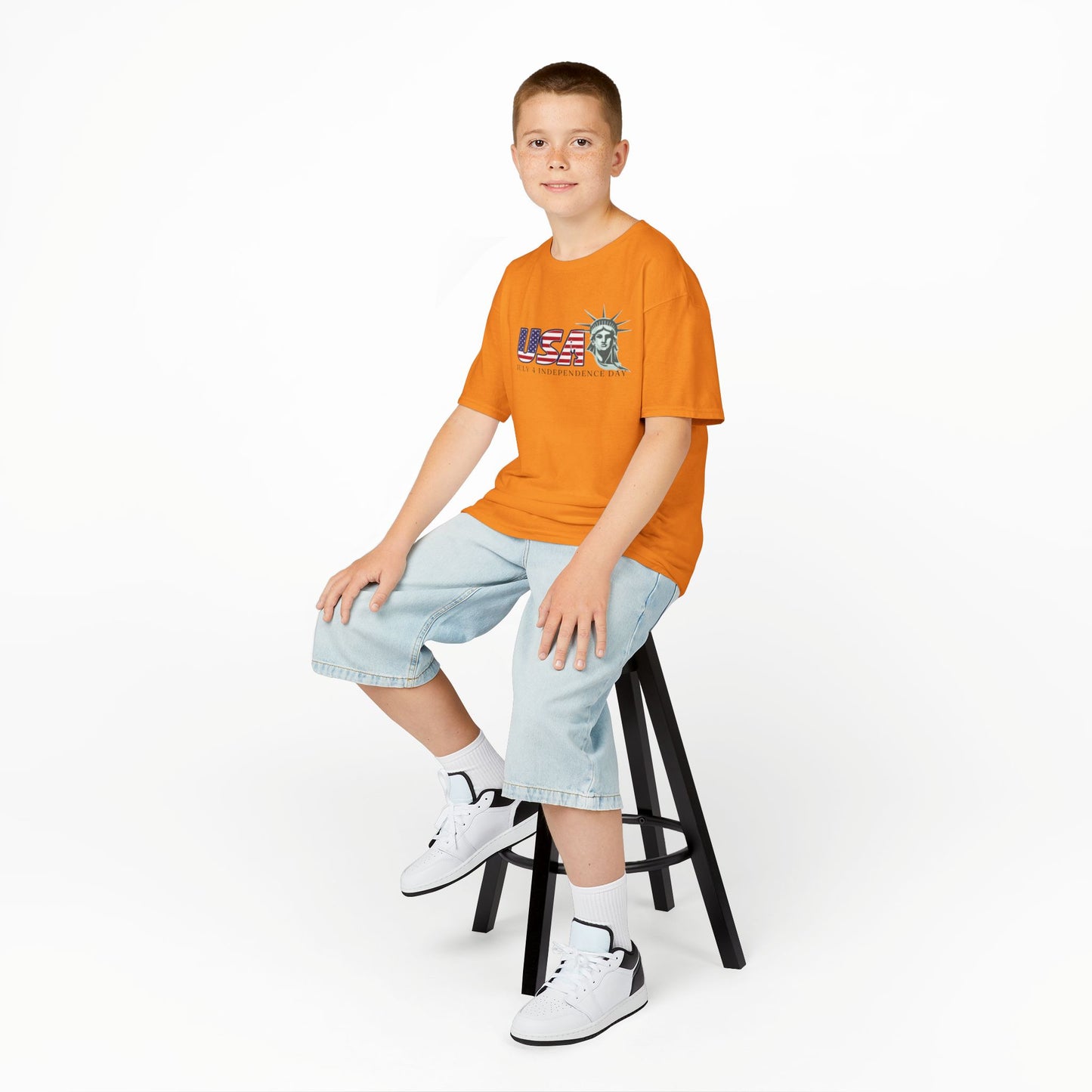 Kids' July 4 Independence Day T-Shirt - Celebrating Freedom Kids Shirt for Independence Day Kids Freedom Shirt Kids Shirt for July 4 Stylis