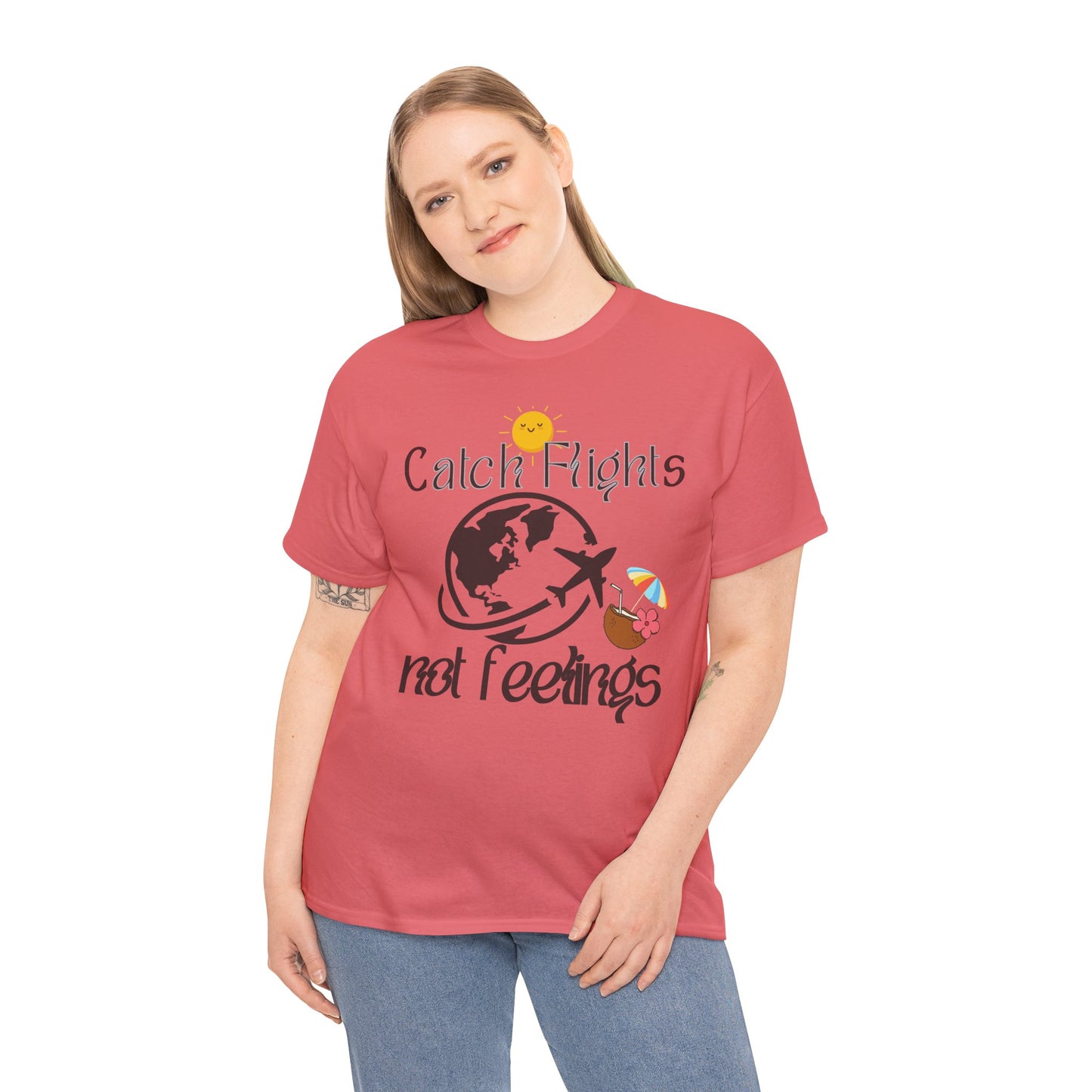 Catch Flights Not Feelings T-shirt Unisex Shirt Summer Shirt Airport Shirt Summer Vibe Shirt Trendy Summer Shirt Viral Summer Shirt Unisex