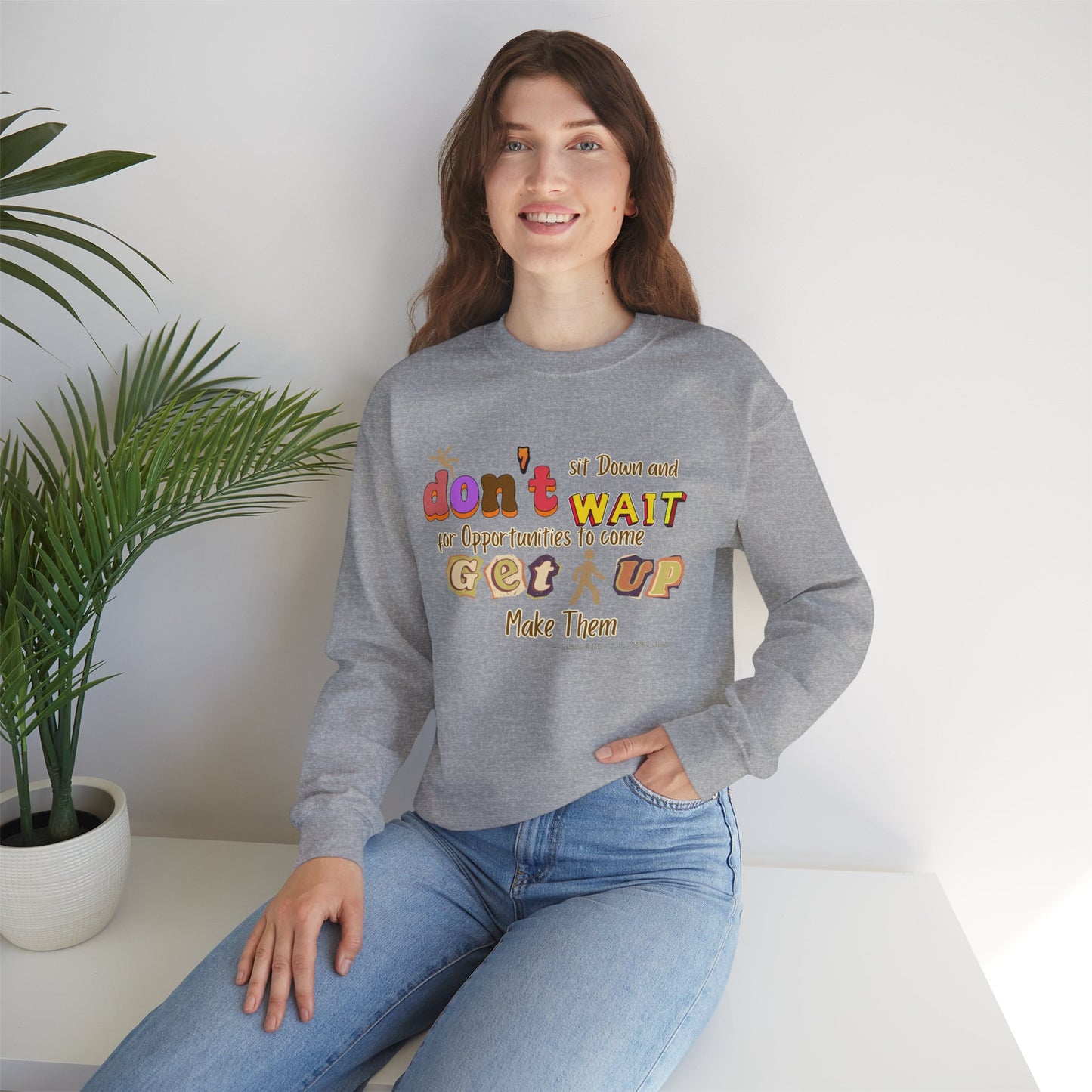 Opportunity Positive Quote Sweatshirt Perfect Gift Sweatshirt Saying Sweatshirt with Life Lesson Sweatshirt Positive Reminder Unisex Sweats