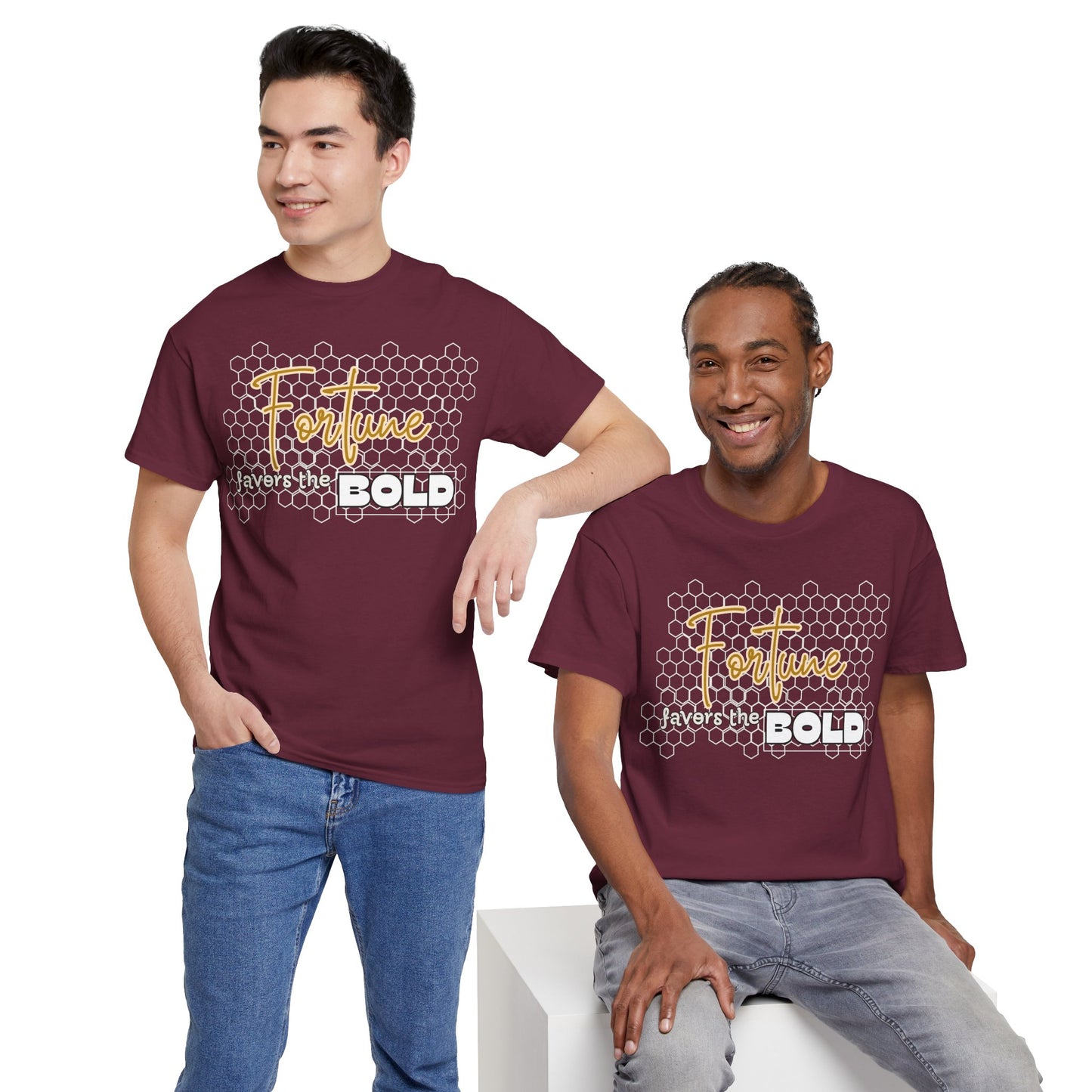 Fortune Favors the Bold Unisex Cotton Tee Bold Shirt Self Reminder Shirt Favor Shirt Work Hard Shirt Work for Future Shirt Mindset Shirt