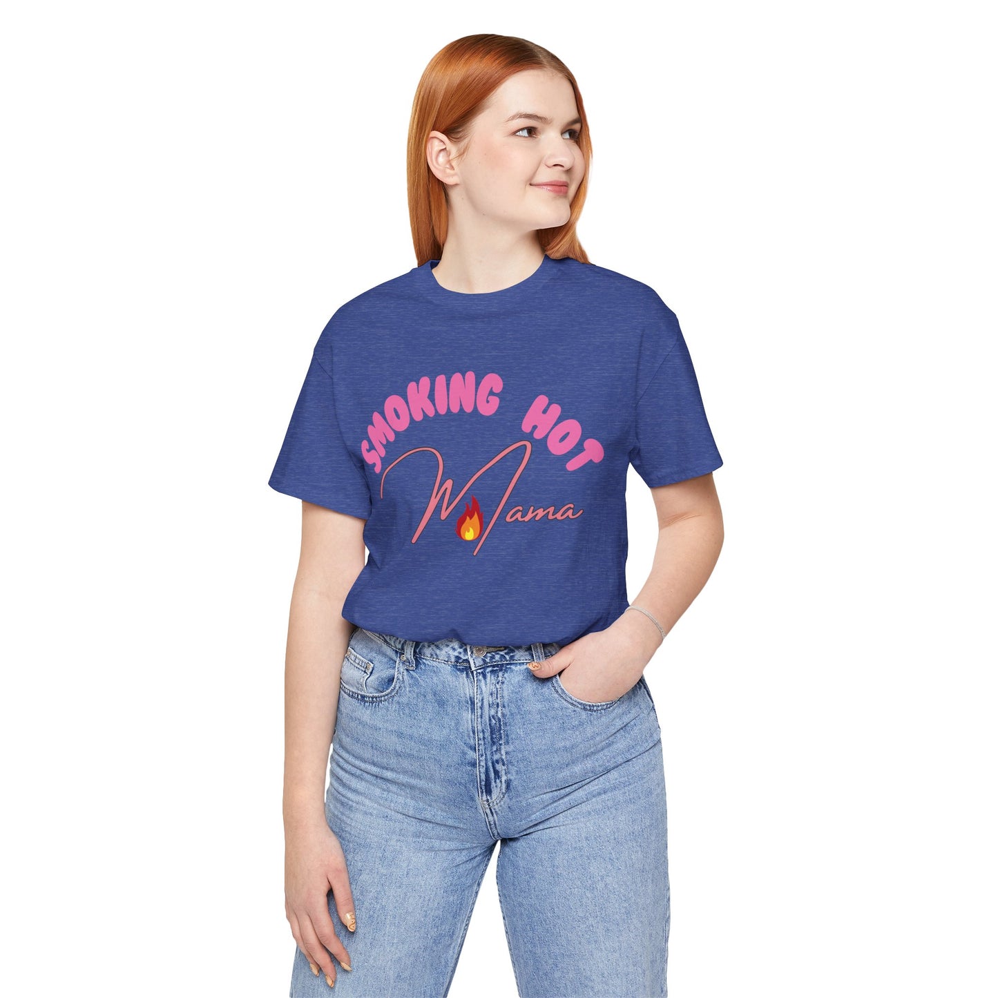 Moms T-Shirt Smoking Hot Mama Shirt Mother's Day Gift Perfect Gift Simple Shirt Stylish Shirt Mama Vibe Cool Mom Shirt Family Shirt Mom Vibe
