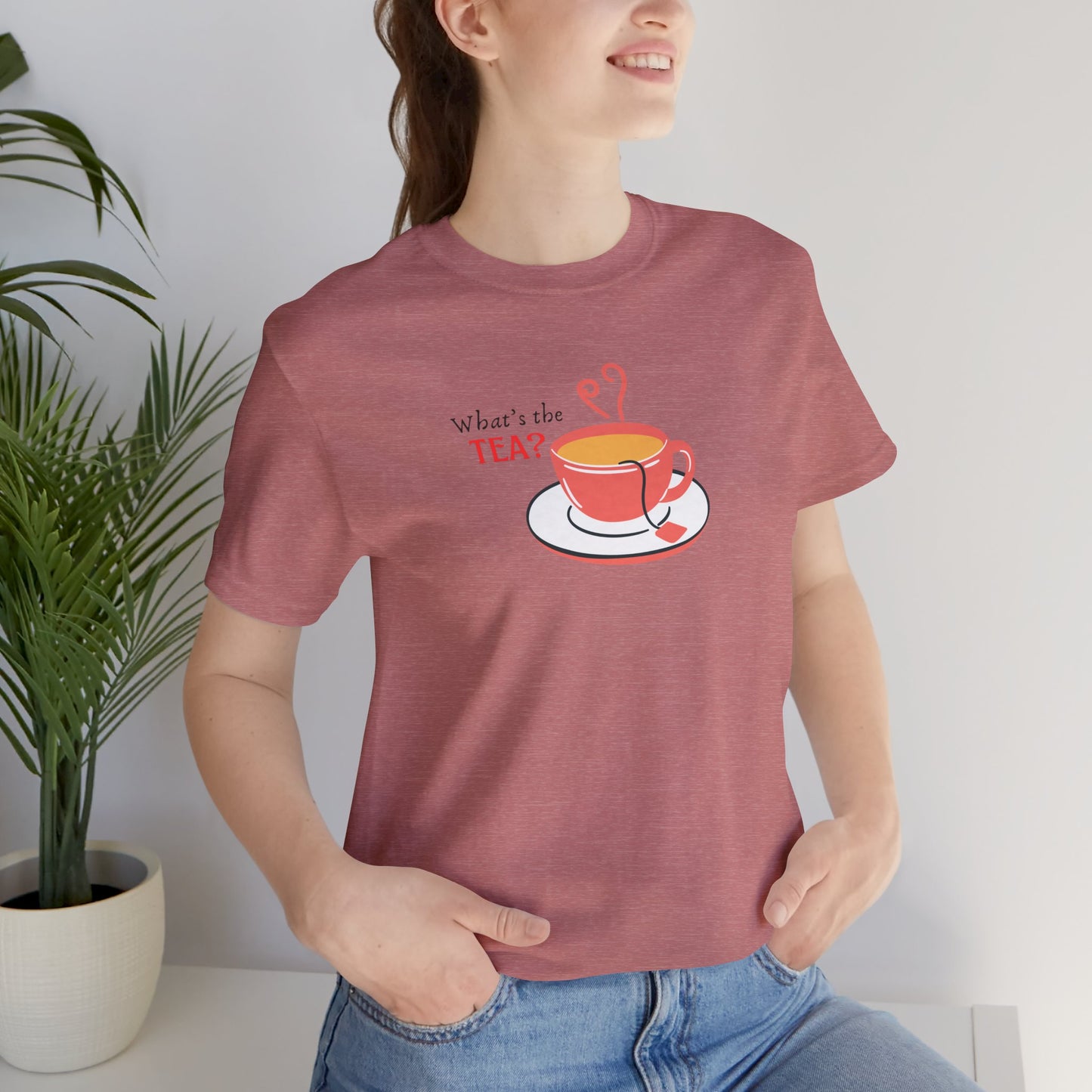 What's The Tea Shirt Viral Meme T-shirt Funny Meme Shirt Happy Shirt Women T-shirt Perfect for Bestie T-shirt Best Friend Shirt Gossip Shirt