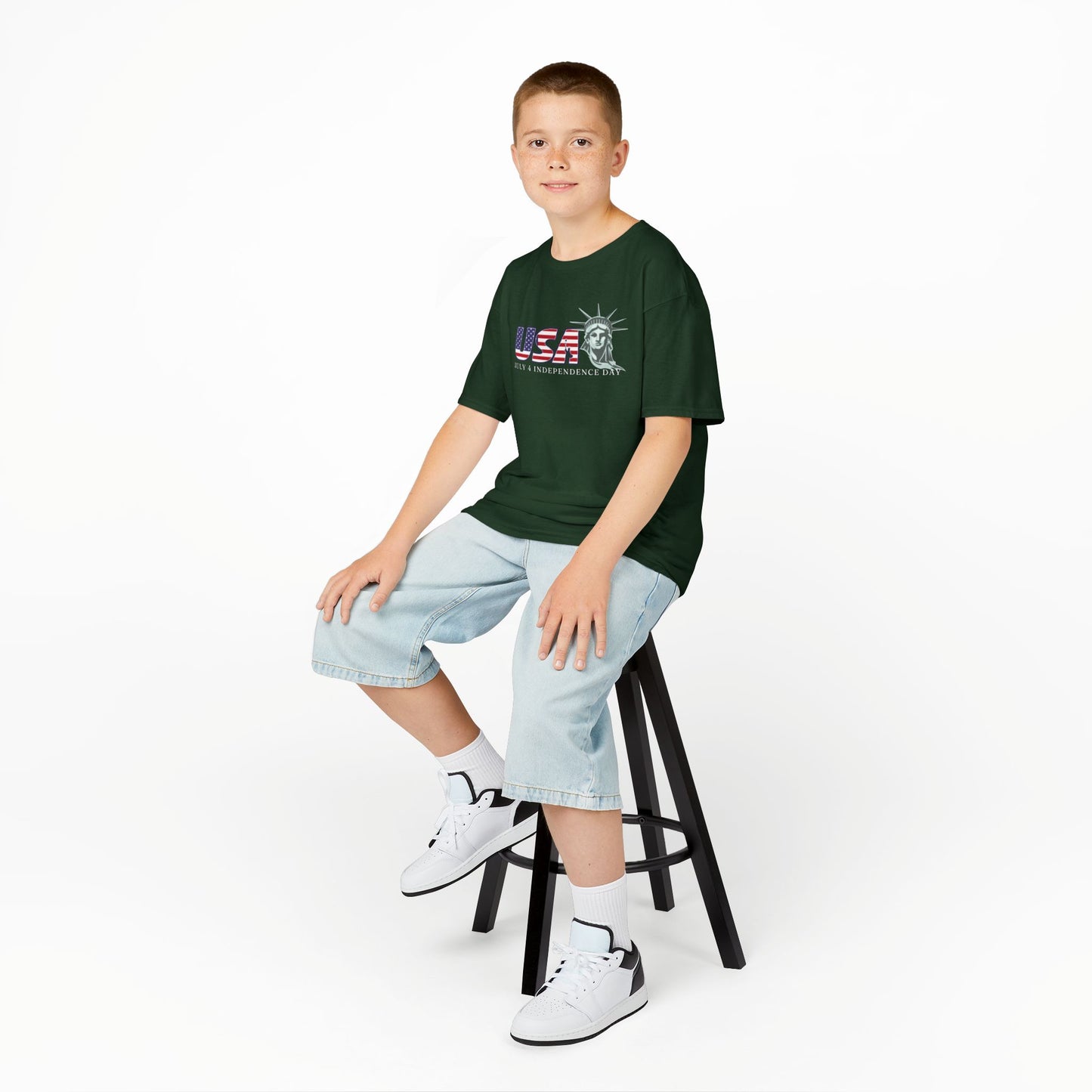Kids' July 4 Independence Day T-Shirt - Celebrating Freedom Kids Shirt for Independence Day Kids Freedom Shirt Kids Shirt for July 4 Stylis