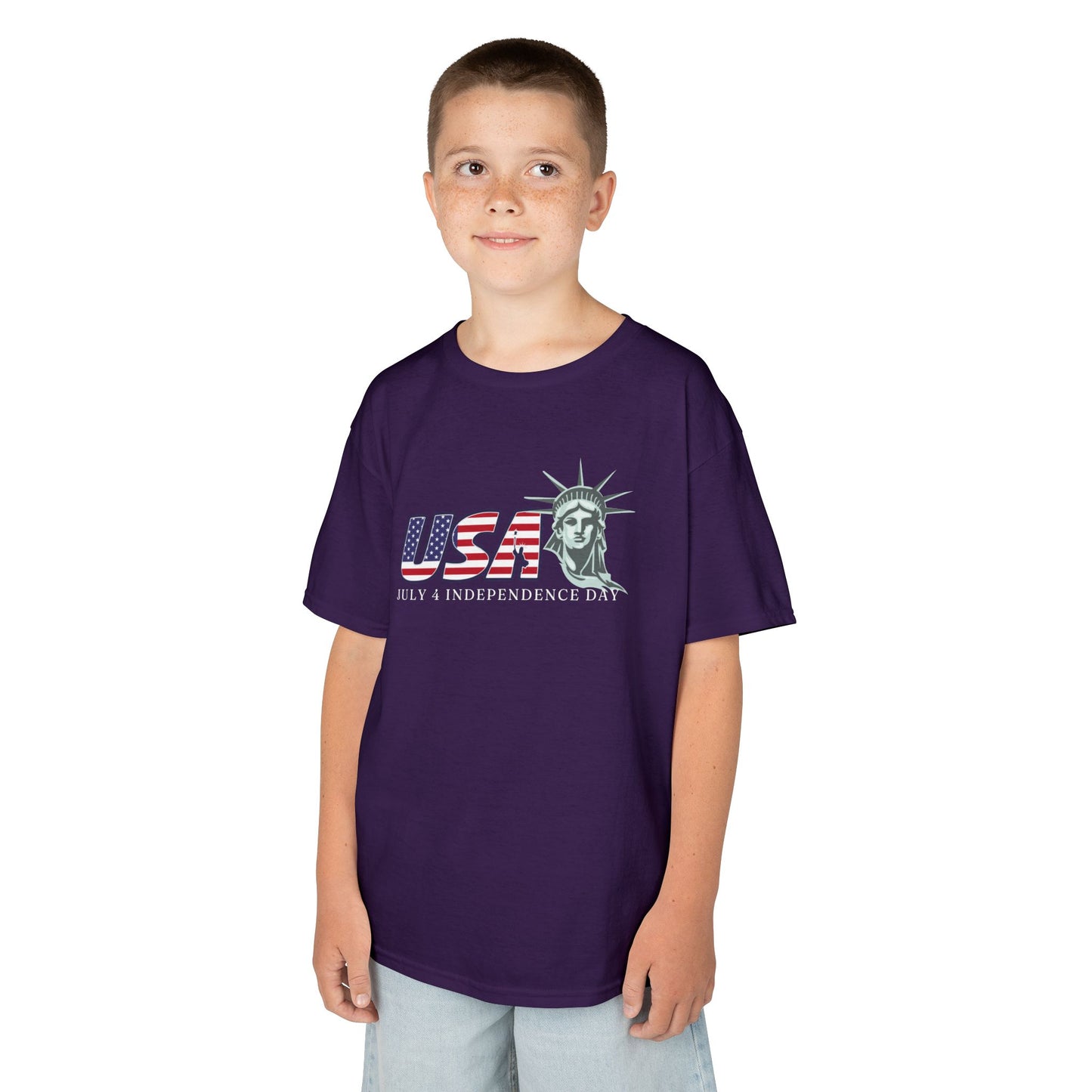Kids' July 4 Independence Day T-Shirt - Celebrating Freedom Kids Shirt for Independence Day Kids Freedom Shirt Kids Shirt for July 4 Stylis