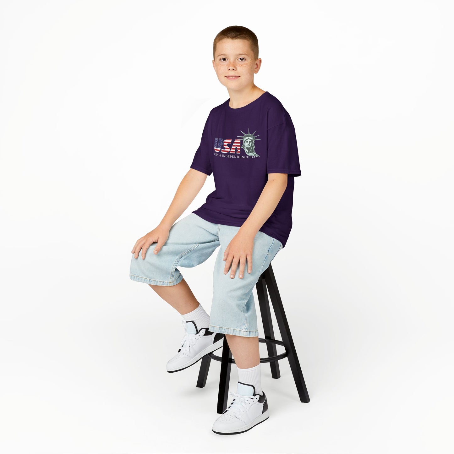 Kids' July 4 Independence Day T-Shirt - Celebrating Freedom Kids Shirt for Independence Day Kids Freedom Shirt Kids Shirt for July 4 Stylis