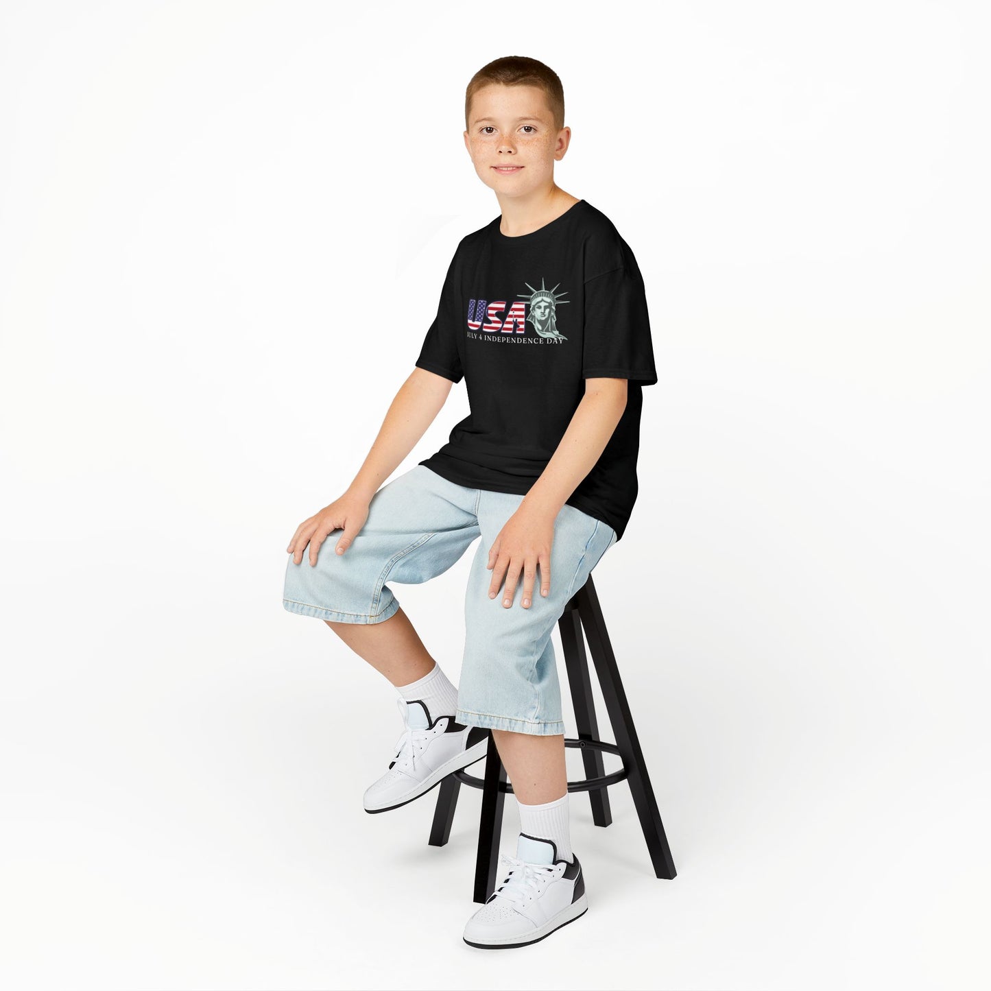 Kids' July 4 Independence Day T-Shirt - Celebrating Freedom Kids Shirt for Independence Day Kids Freedom Shirt Kids Shirt for July 4 Stylis