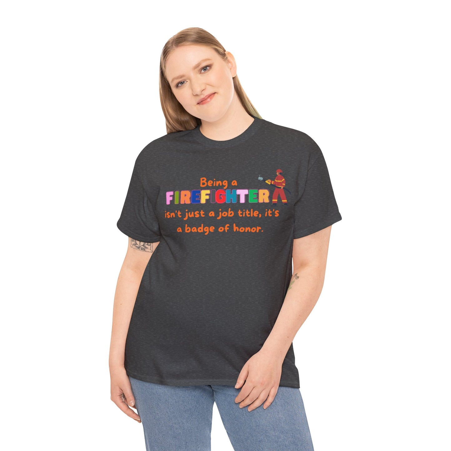 Firefightert Badge of Honor T-Shirt, Profession Badge of Honor Shirt Firefighter Shirt Firefighter Day Shirt Perfect Gift for Firefighter