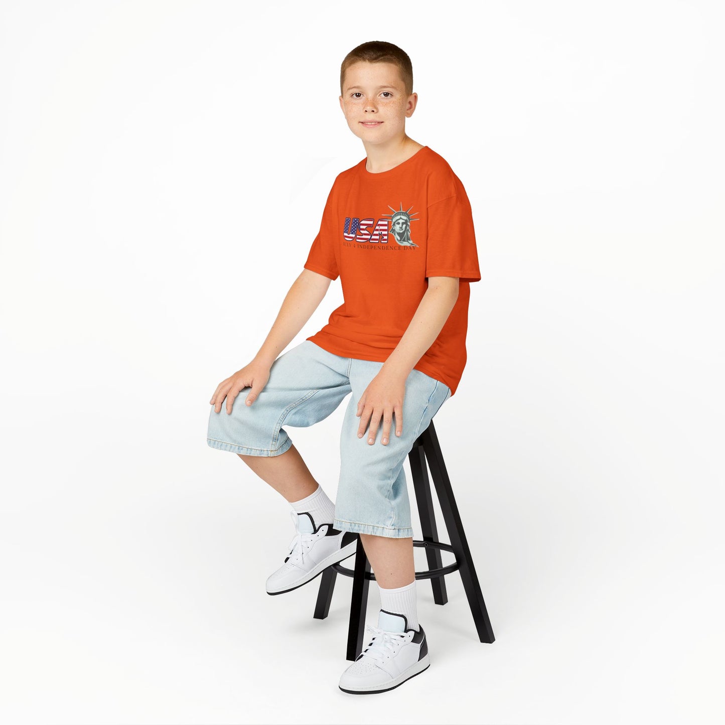 Kids' July 4 Independence Day T-Shirt - Celebrating Freedom Kids Shirt for Independence Day Kids Freedom Shirt Kids Shirt for July 4 Stylis
