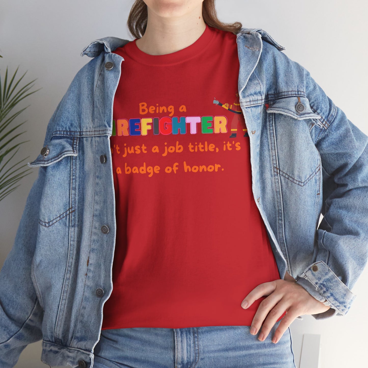 Firefightert Badge of Honor T-Shirt, Profession Badge of Honor Shirt Firefighter Shirt Firefighter Day Shirt Perfect Gift for Firefighter