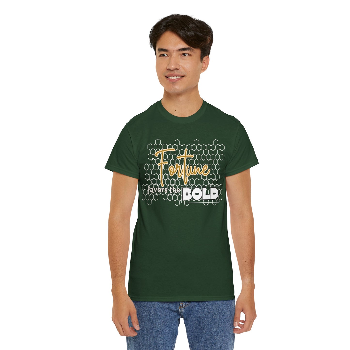 Fortune Favors the Bold Unisex Cotton Tee Bold Shirt Self Reminder Shirt Favor Shirt Work Hard Shirt Work for Future Shirt Mindset Shirt