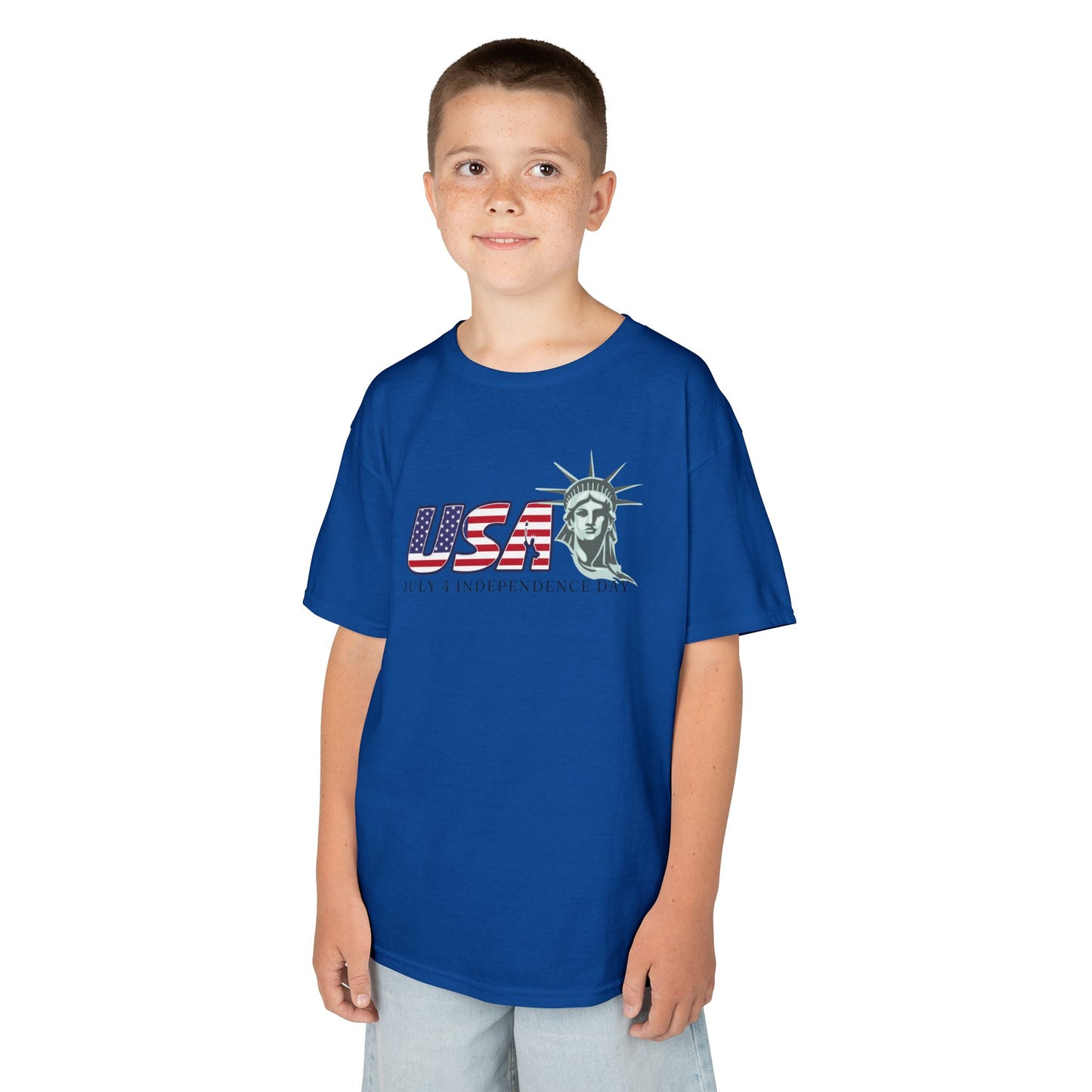 Kids' July 4 Independence Day T-Shirt - Celebrating Freedom Kids Shirt for Independence Day Kids Freedom Shirt Kids Shirt for July 4 Stylis
