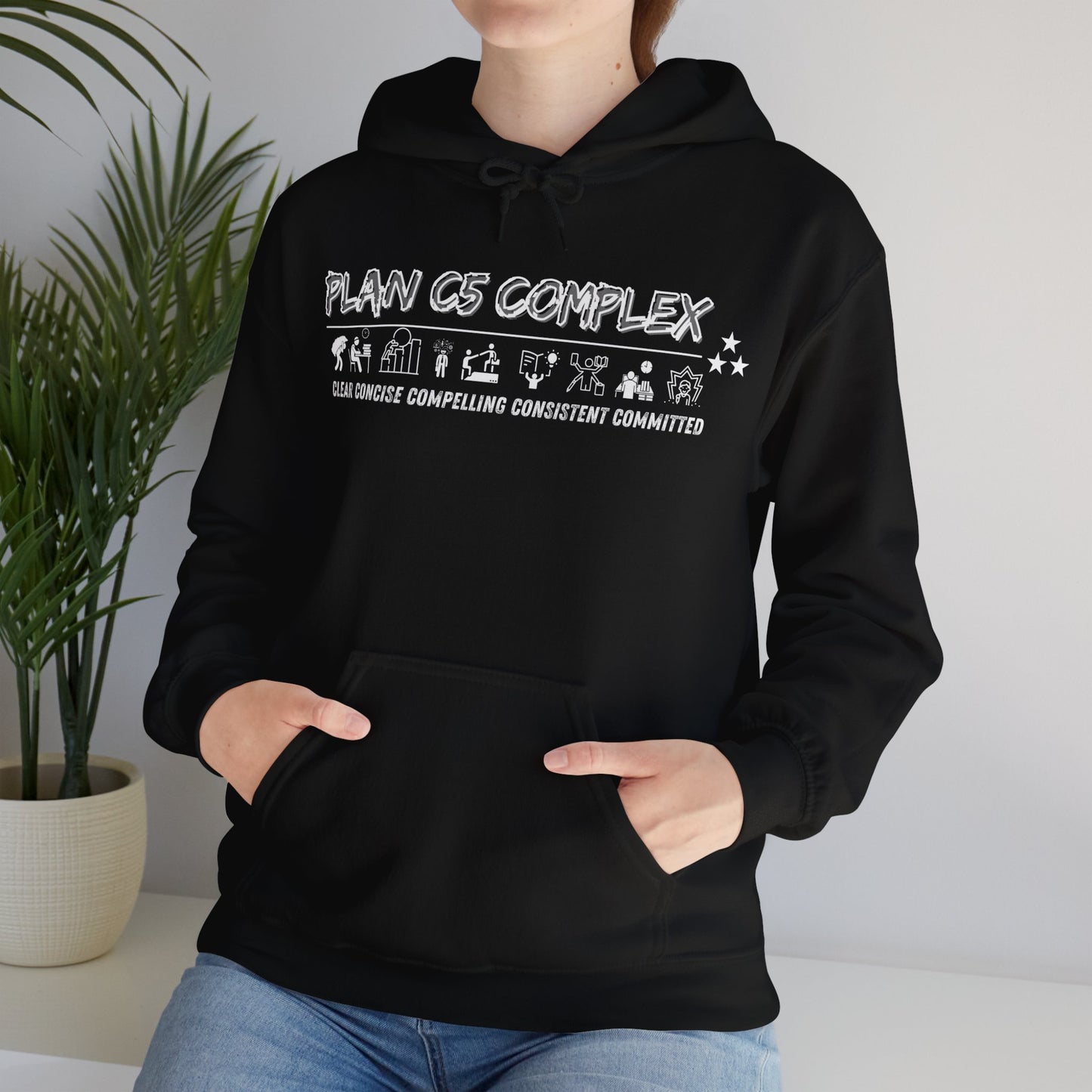 Plan C5 Complex Hoodie, Unisex Hooded Sweatshirt, Perfect Hoodie Comfortable Hoodie, Stylish Hoodie, Perfect Gift Hoodie, Self Love Hoodie