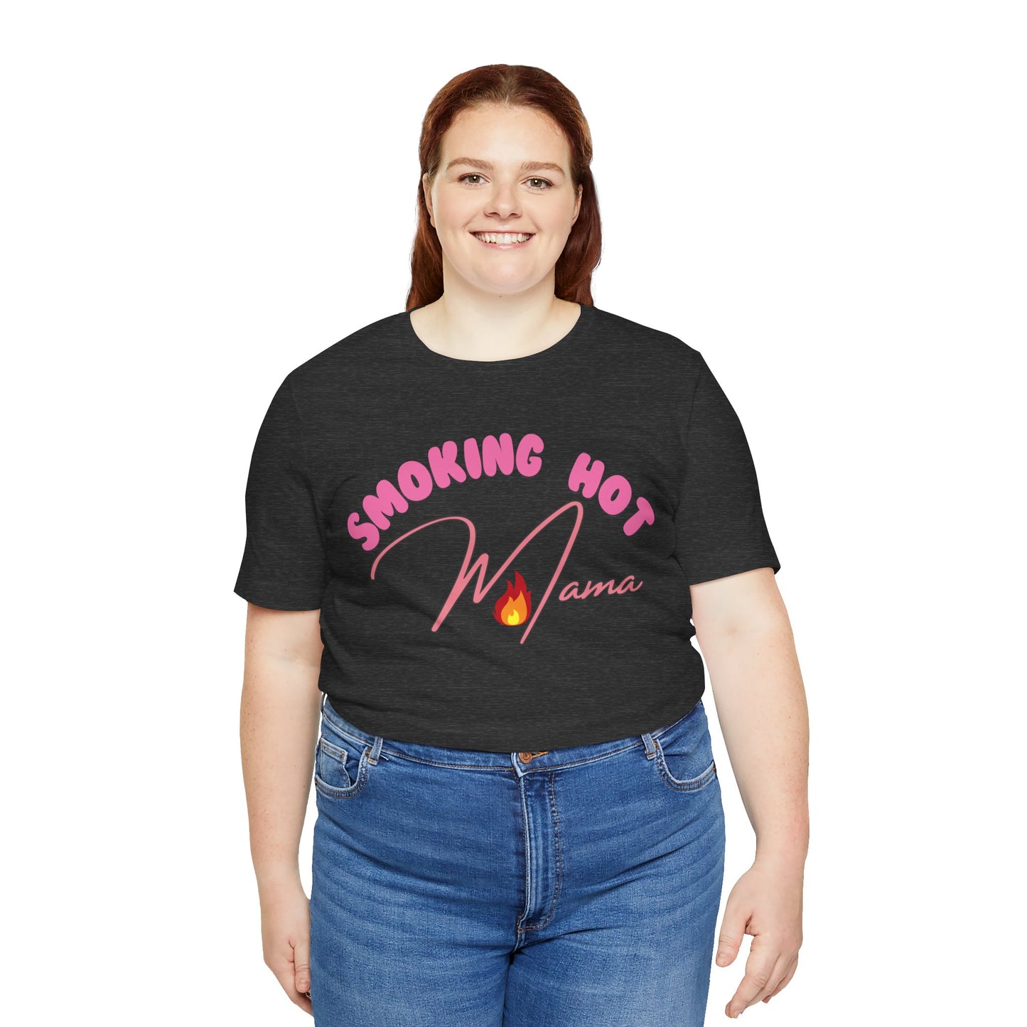 Moms T-Shirt Smoking Hot Mama Shirt Mother's Day Gift Perfect Gift Simple Shirt Stylish Shirt Mama Vibe Cool Mom Shirt Family Shirt Mom Vibe