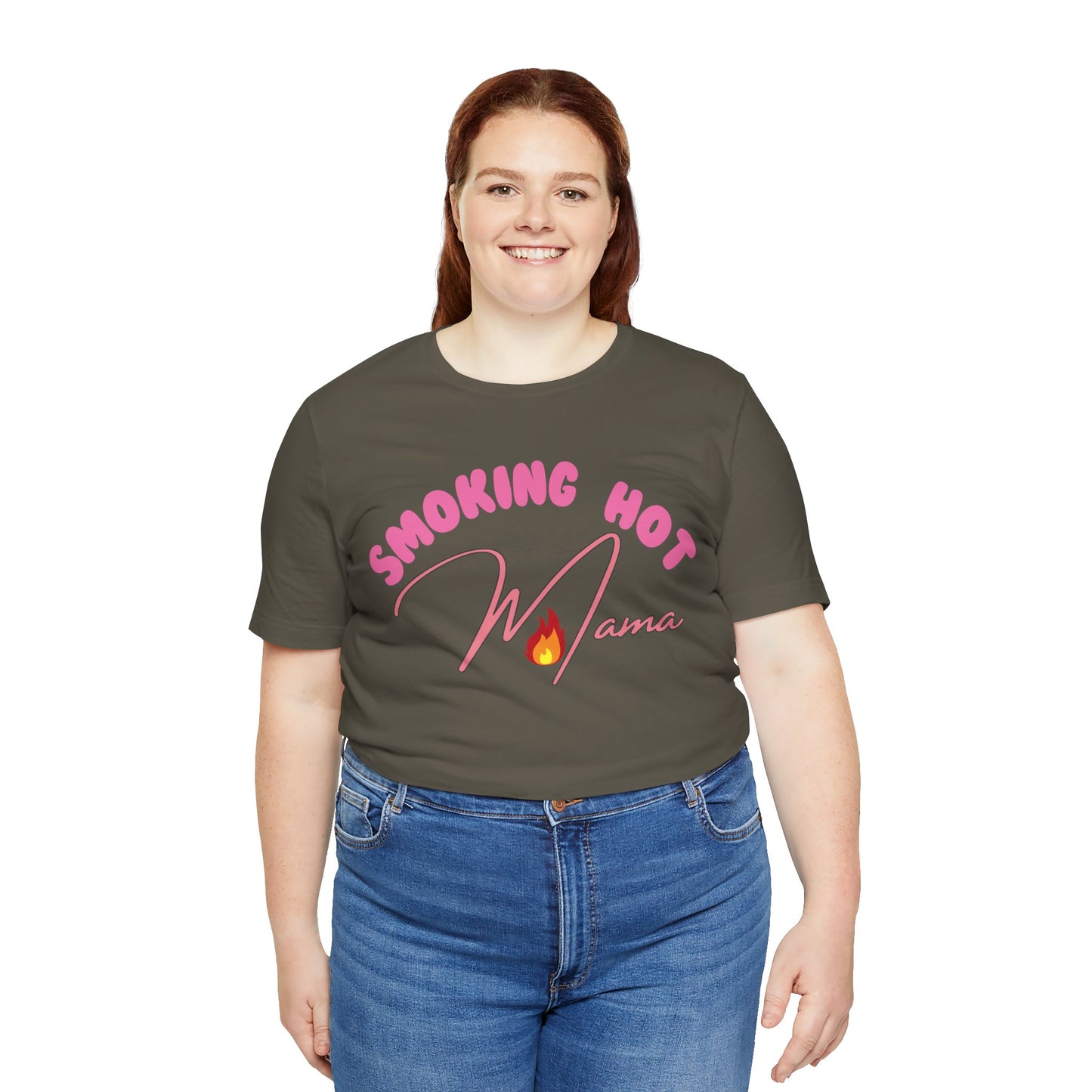 Moms T-Shirt Smoking Hot Mama Shirt Mother's Day Gift Perfect Gift Simple Shirt Stylish Shirt Mama Vibe Cool Mom Shirt Family Shirt Mom Vibe