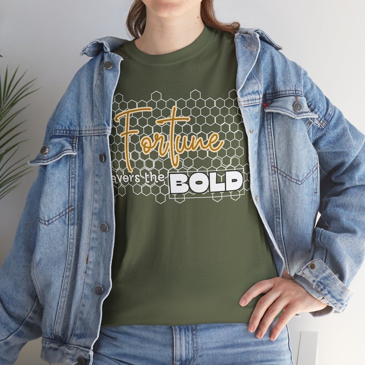 Fortune Favors the Bold Unisex Cotton Tee Bold Shirt Self Reminder Shirt Favor Shirt Work Hard Shirt Work for Future Shirt Mindset Shirt