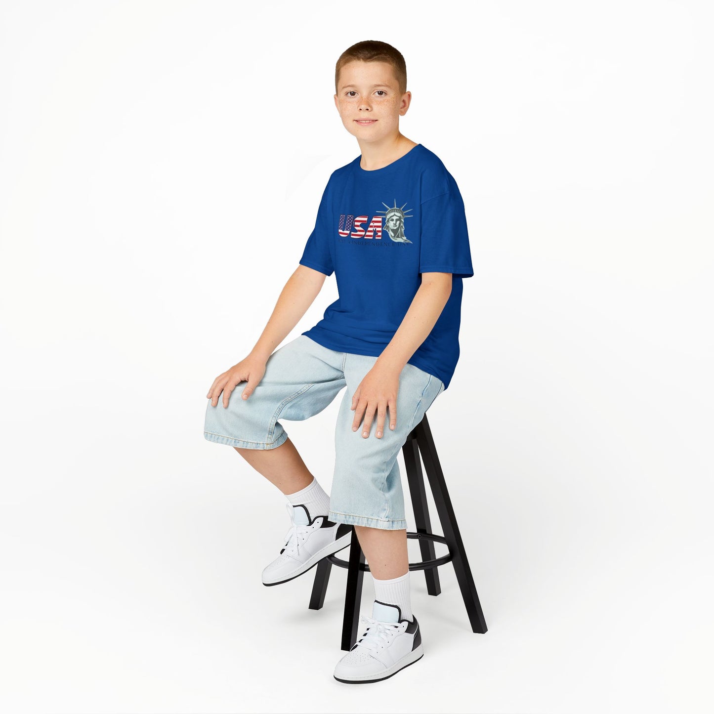 Kids' July 4 Independence Day T-Shirt - Celebrating Freedom Kids Shirt for Independence Day Kids Freedom Shirt Kids Shirt for July 4 Stylis