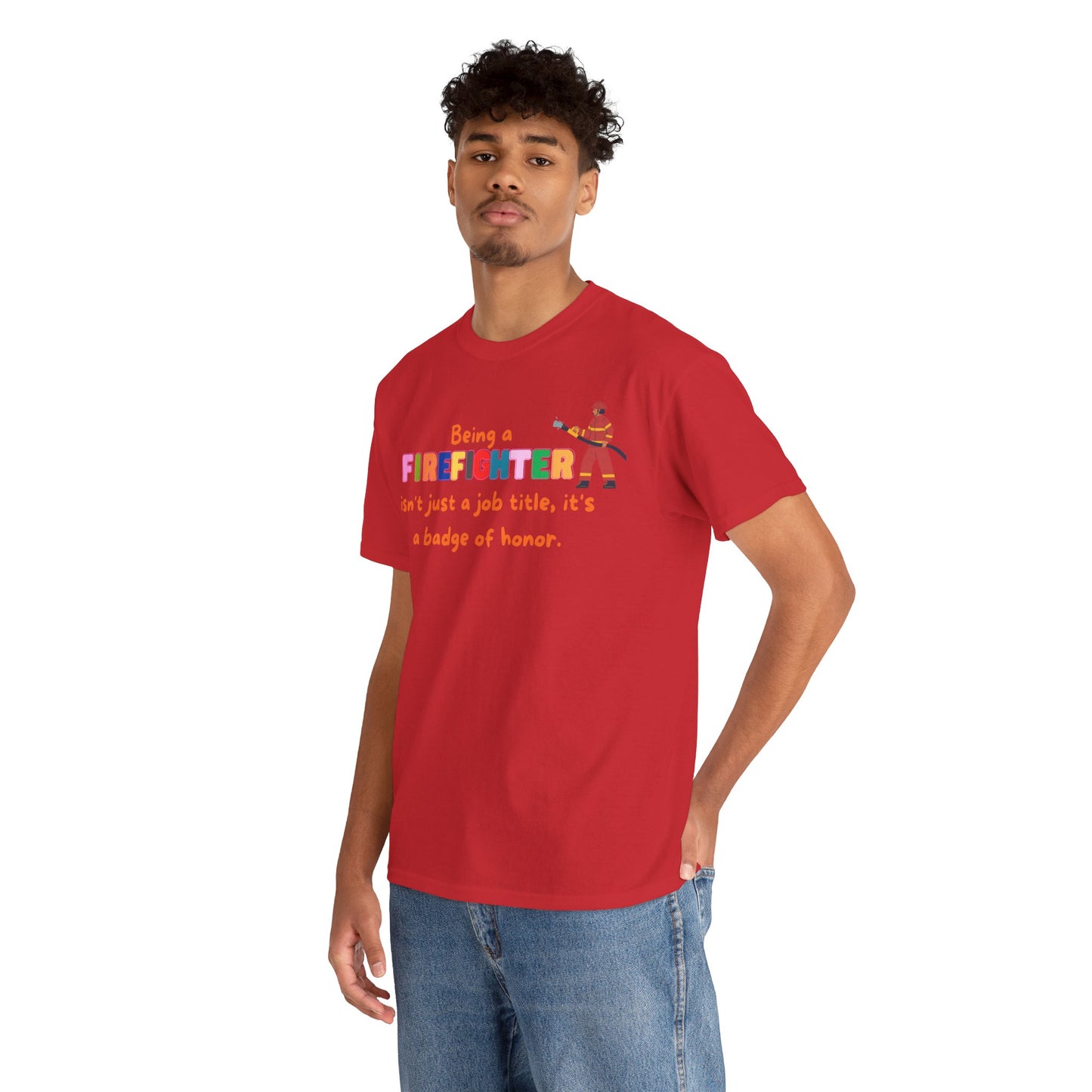 Firefightert Badge of Honor T-Shirt, Profession Badge of Honor Shirt Firefighter Shirt Firefighter Day Shirt Perfect Gift for Firefighter