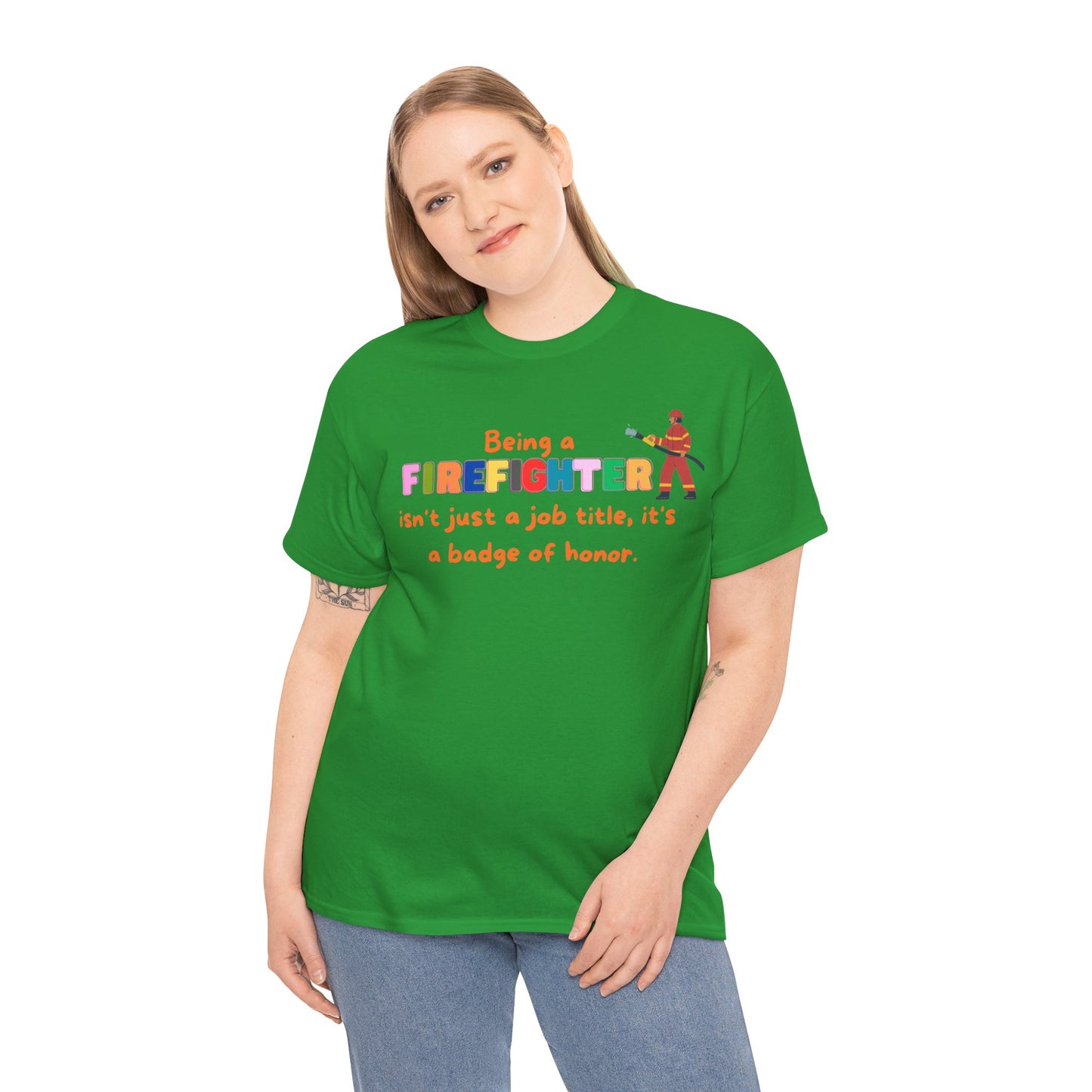 Firefightert Badge of Honor T-Shirt, Profession Badge of Honor Shirt Firefighter Shirt Firefighter Day Shirt Perfect Gift for Firefighter