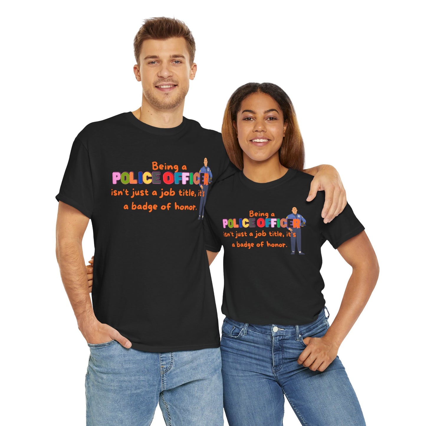 Police Officer Badge of Honor T-Shirt, Profession Badge of Honor Shirt Police Shirt Police Day Shirt Perfect Gift for Police Hero Shirt