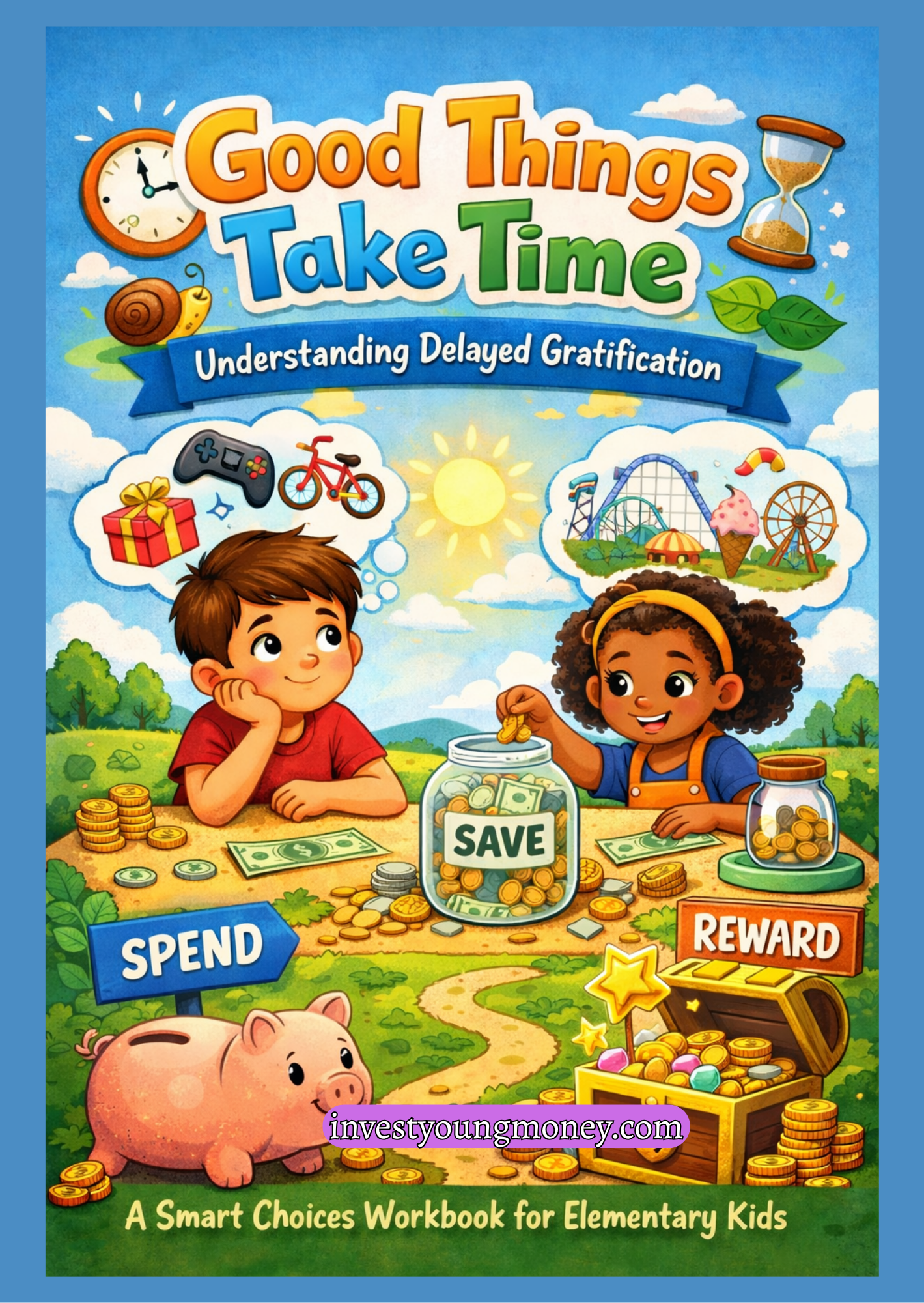Understanding Delayed Gratification Workbook for Kids | Good Things Take Time Activity Book | Financial Literacy Printable | Self-Control Lessons