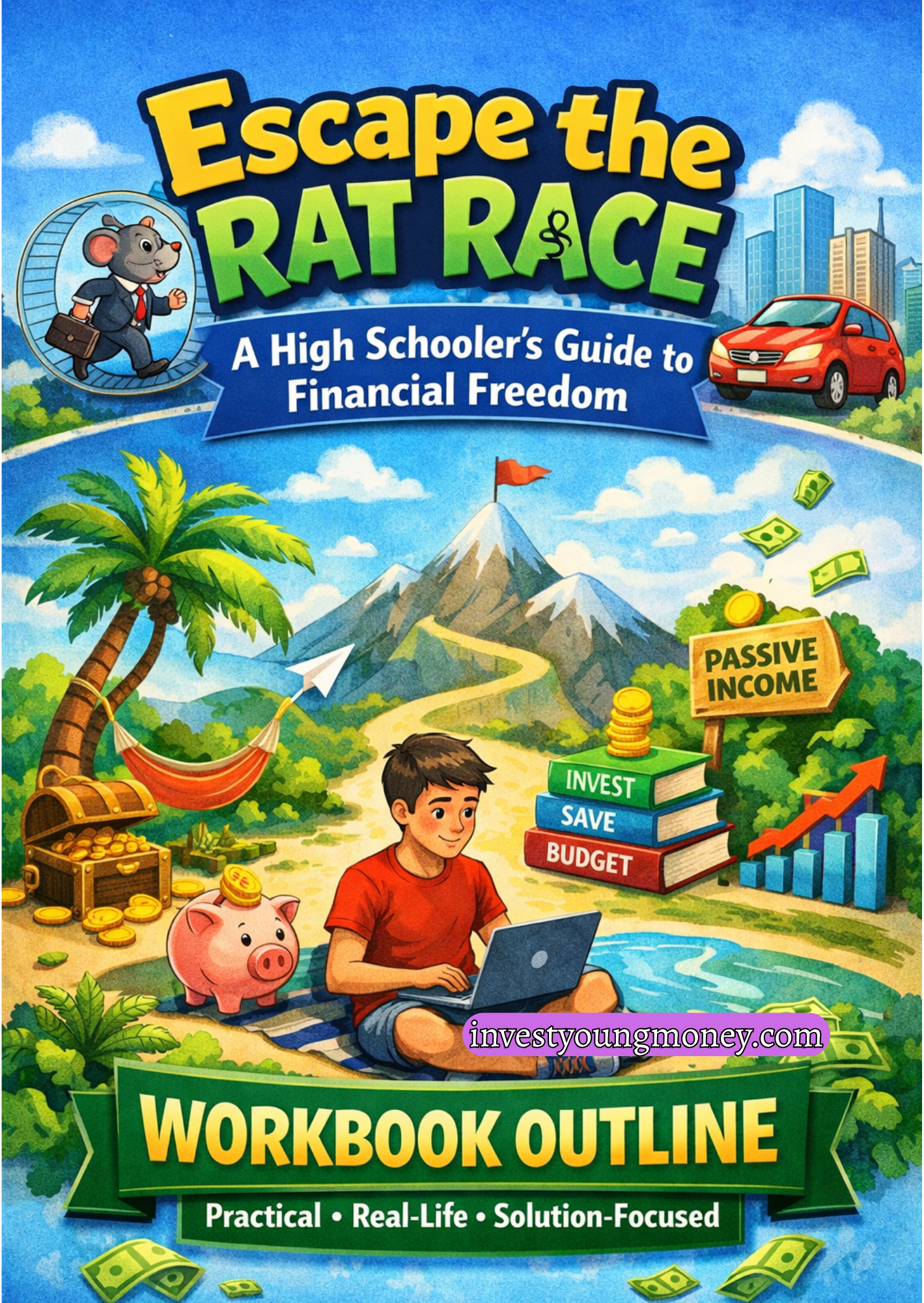 Escape the Rat Race Workbook for High School Students | Teen Financial Literacy Printable | Money Management & Wealth Mindset Activities PDF