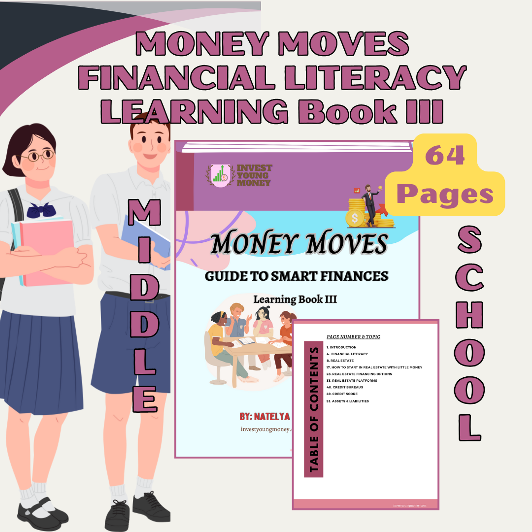 Middle School Volume III Money Moves Financial Literacy Learning Book III Digital Downloadable and Printable