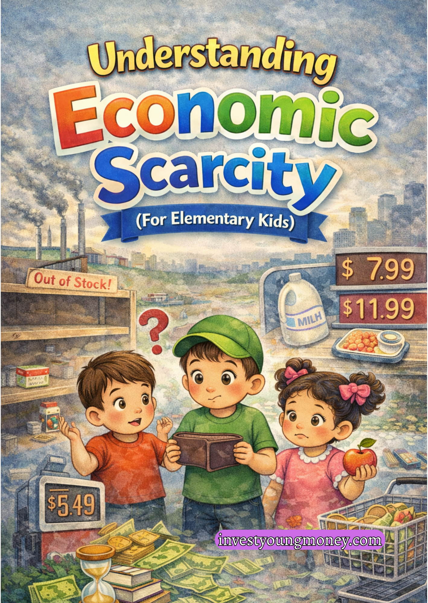 Scarcity Book | Understanding Economic Scarcity for Elementary | Real Life Scarcity Book | | Elementary Financial Literacy Printable | Economics Lesson Activities | Money Skills PDF