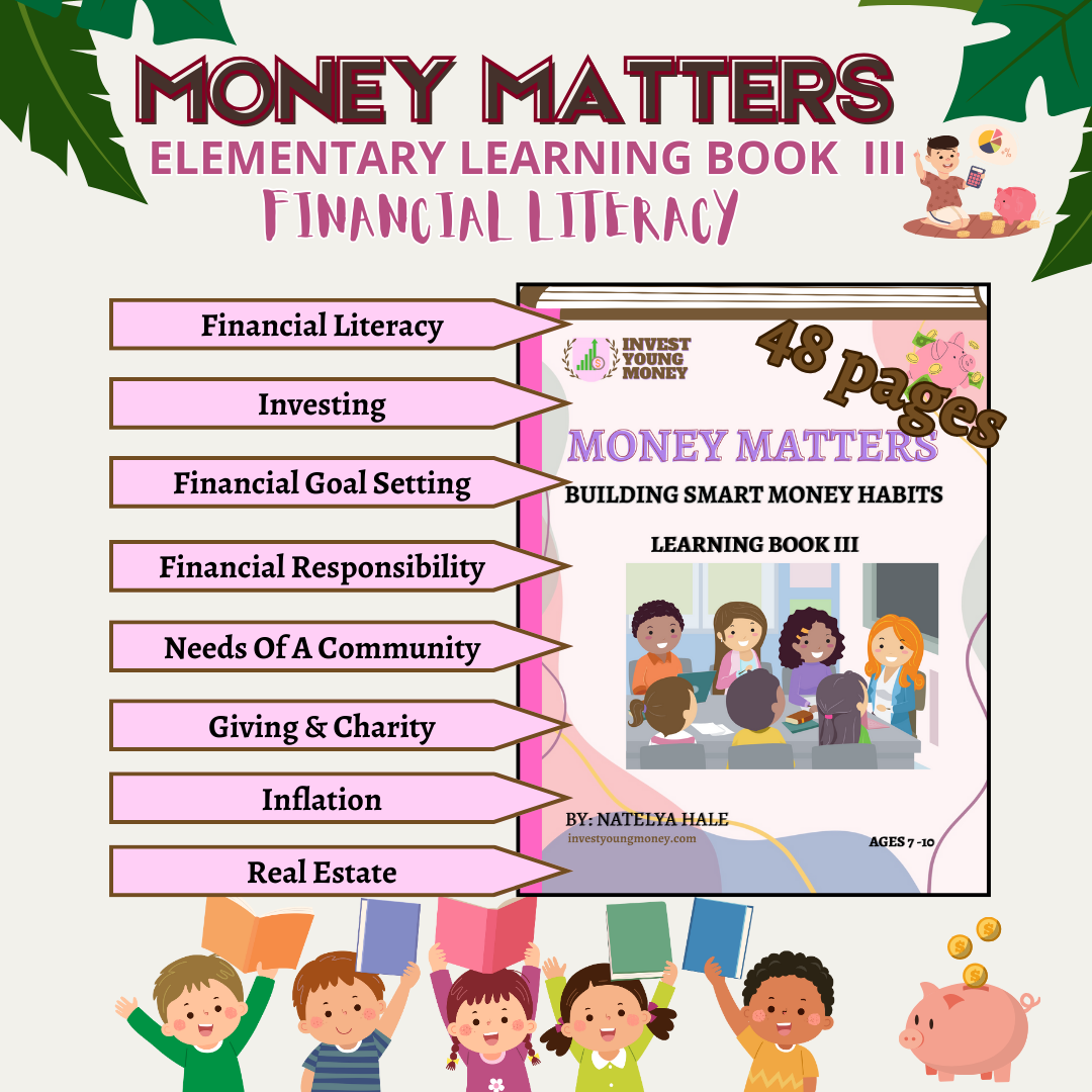Elementary Financial Literacy Money Matters Learning Book III Kids Fun Money Learning Book Digital Printable Teachers Learning Money Learning Activity Kids Money