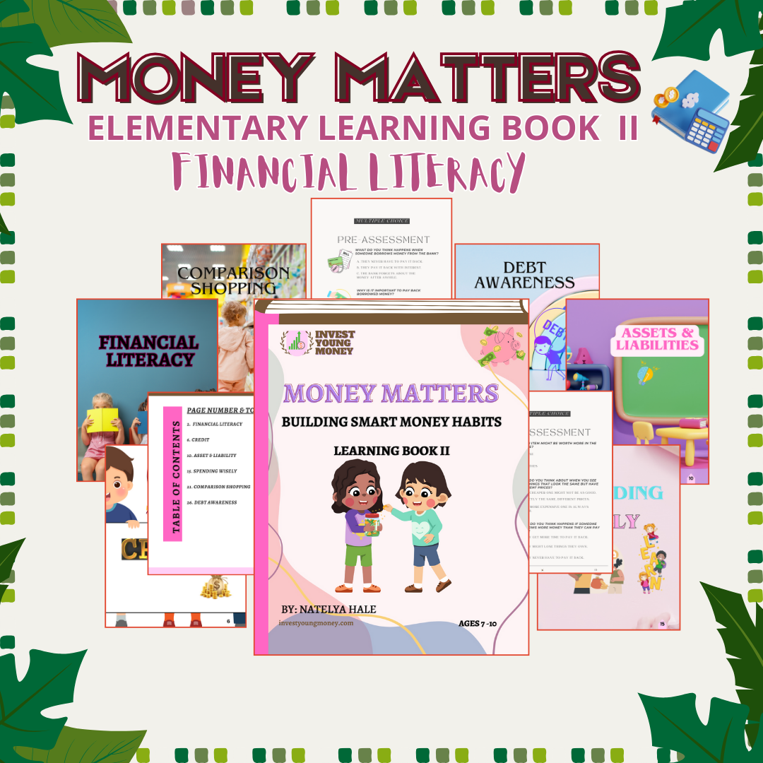 Elementary Financial Literacy Volume II Kids Educational Resources Learning Book Worksheet for Kids Money Learning Digital Printable
