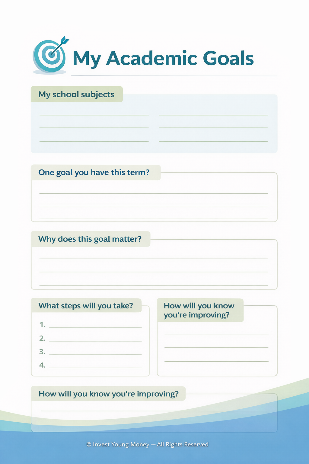 Middle School Study Skills & Organization Planner (Grades 6–8) | Printable Student Planner PDF