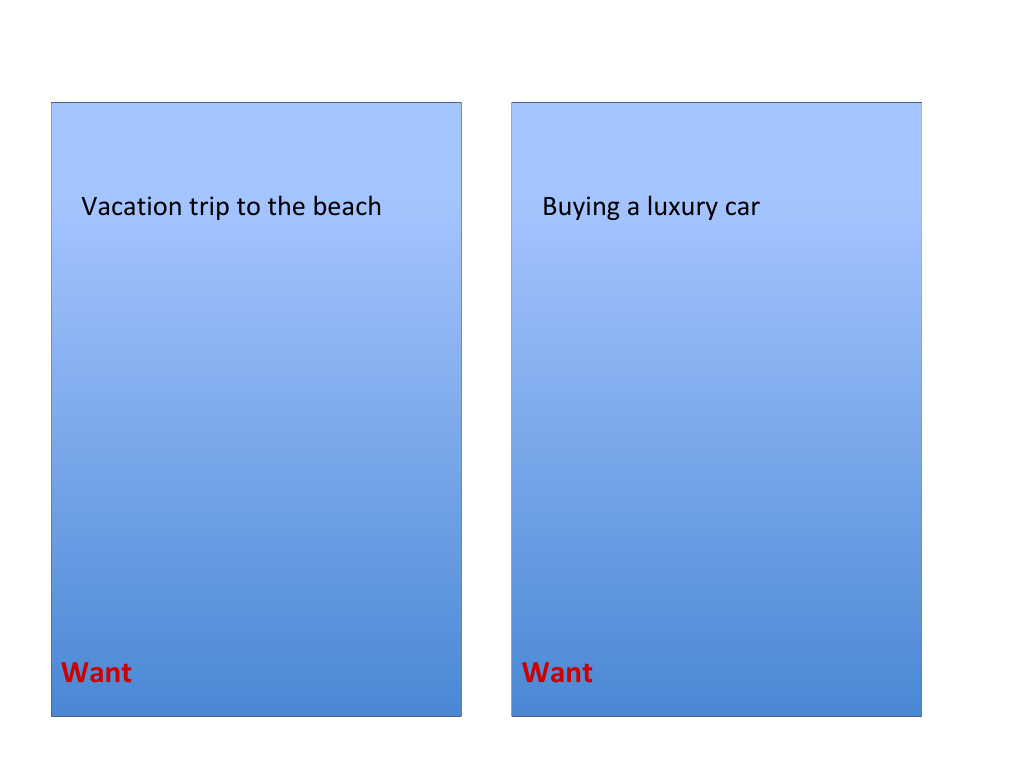 Needs vs. Wants Card Game Deck