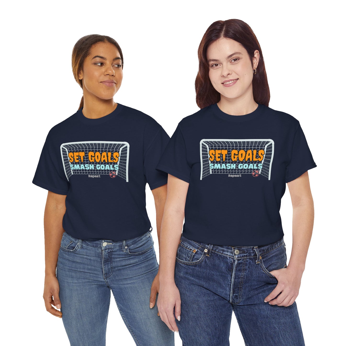 Set Goal, Smash Goal, Repeat Unisex Cotton Tee, Goal Shirt, Trendy Shirt, Positive Mindset Shirt, Perfect Gift Shirt, T-shirt With Quote